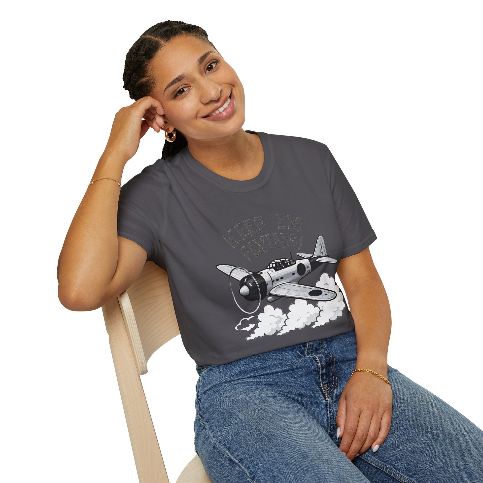 Zero Premium T-Shirt – “Keep ’Em Flying!” WWII Japanese Fighter Graphic Tee - Pilot gifts - warbird t-shirt
