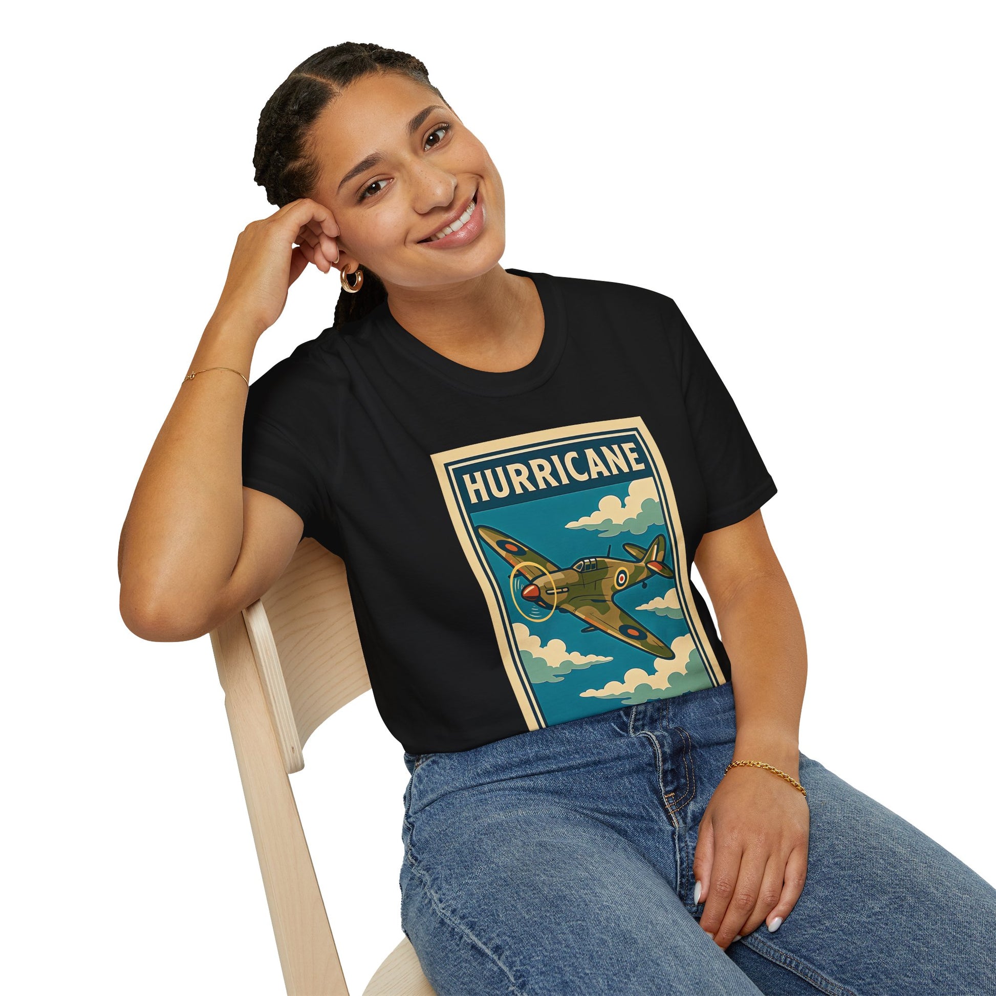 Hurricane Premium T-Shirt – Early War British Fighter Full Graphic Tee - Pilot gifts - WWII warbird t-shirt