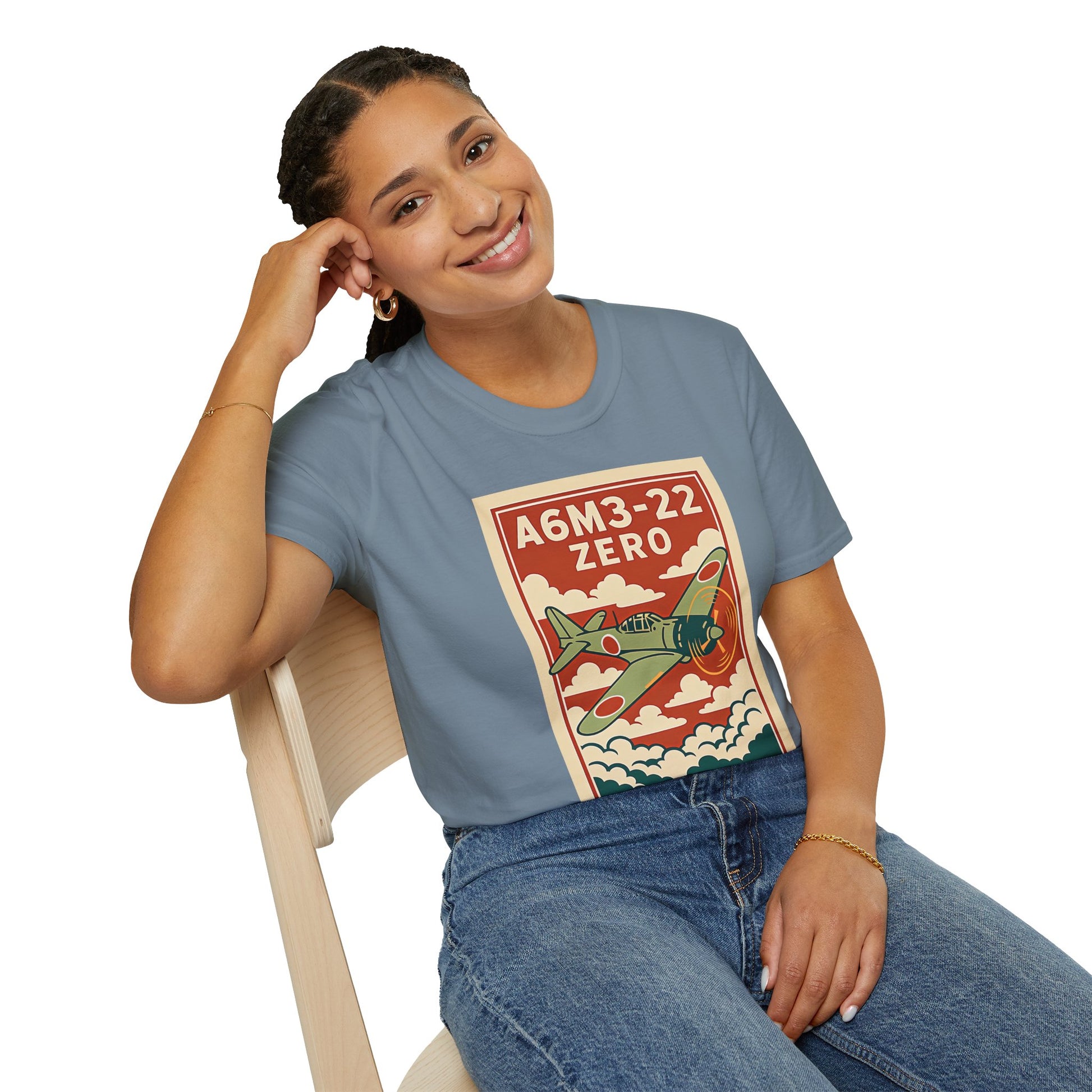 A6M Zero Premium T-Shirt – WWII Japanese Fighter Full Graphic Aviation Tee - Pilot gifts - warbird t-shirt