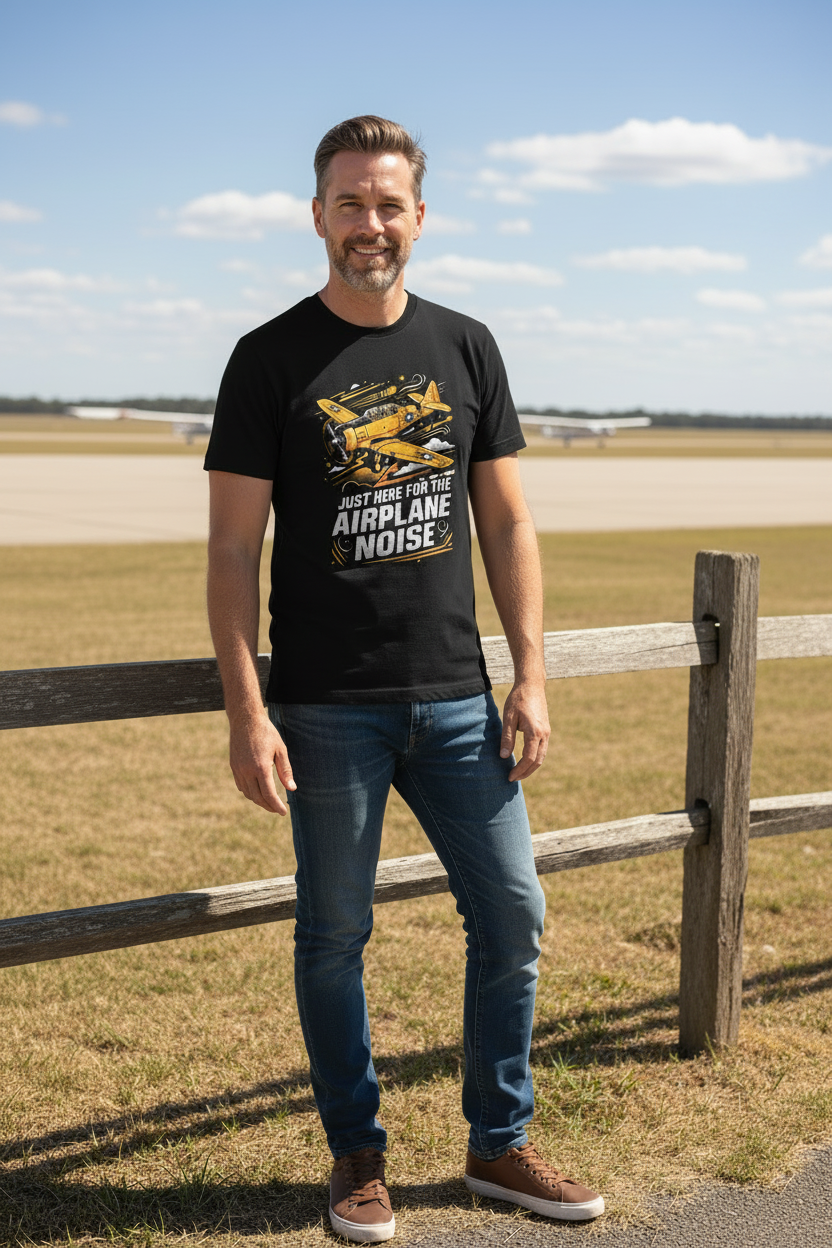 Just Here for the Airplane Noise T-6 Texan Tee