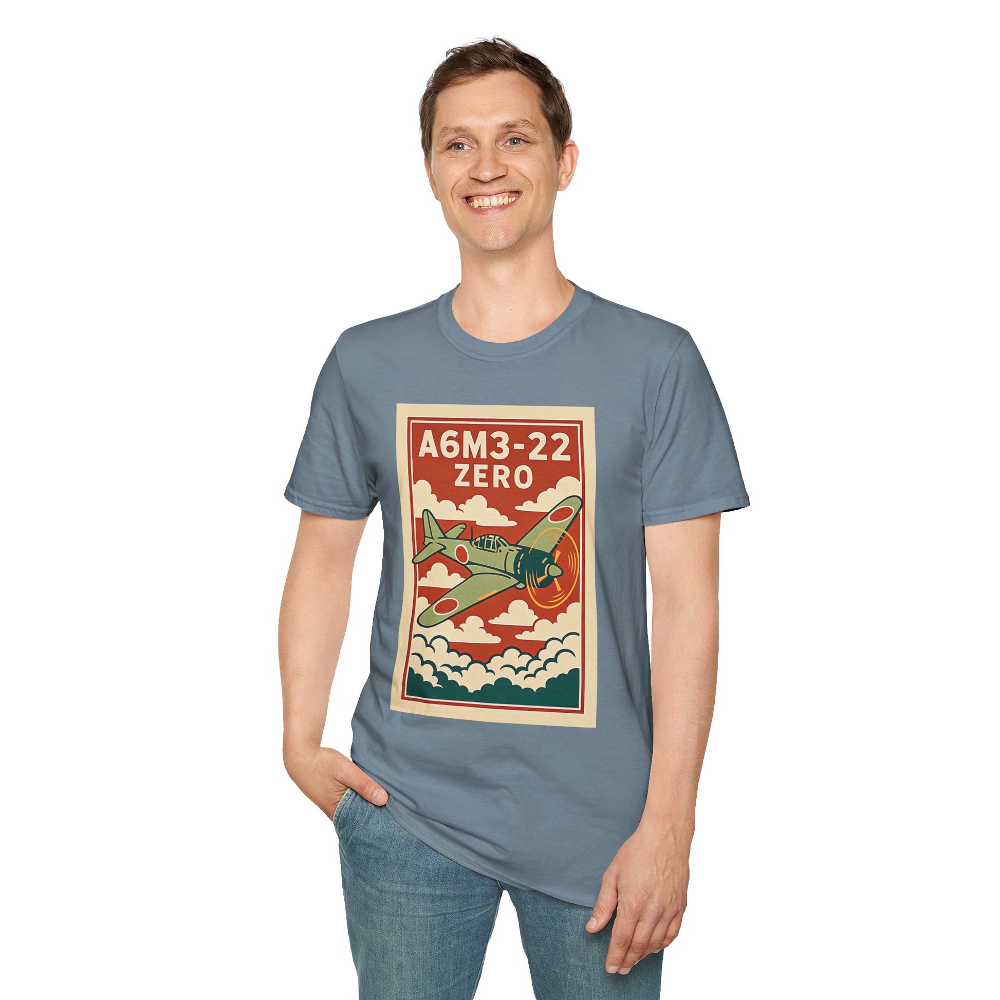 A6M Zero Premium T-Shirt – WWII Japanese Fighter Full Graphic Aviation Tee - Pilot gifts - warbird t-shirt