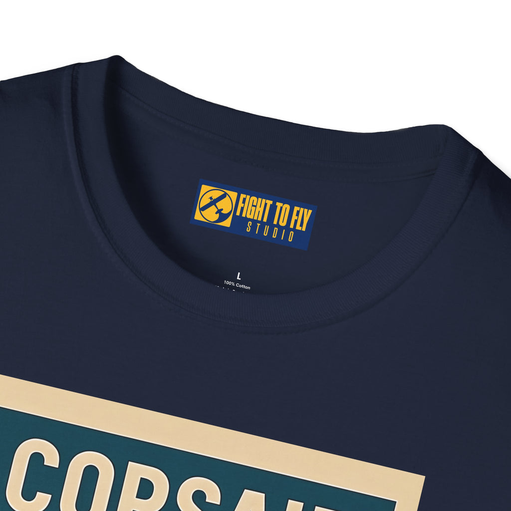 F4U Corsair Premium T-Shirt – Bent-Wing Fighter Full Graphic WWII Aviation Tee - Pilot gifts - warbird t-shirt