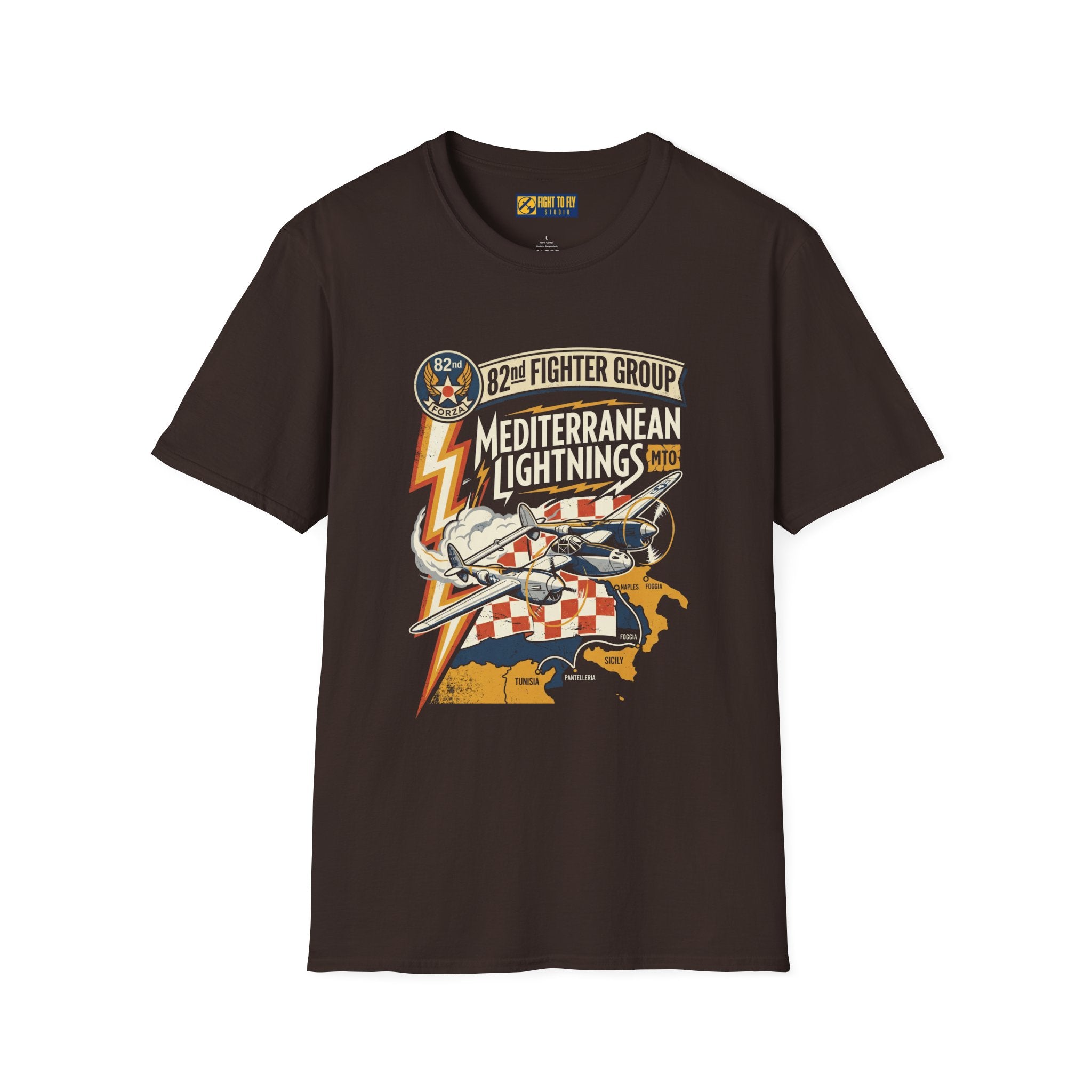 82nd Fighter Group Mediterranean Lightnings Tee