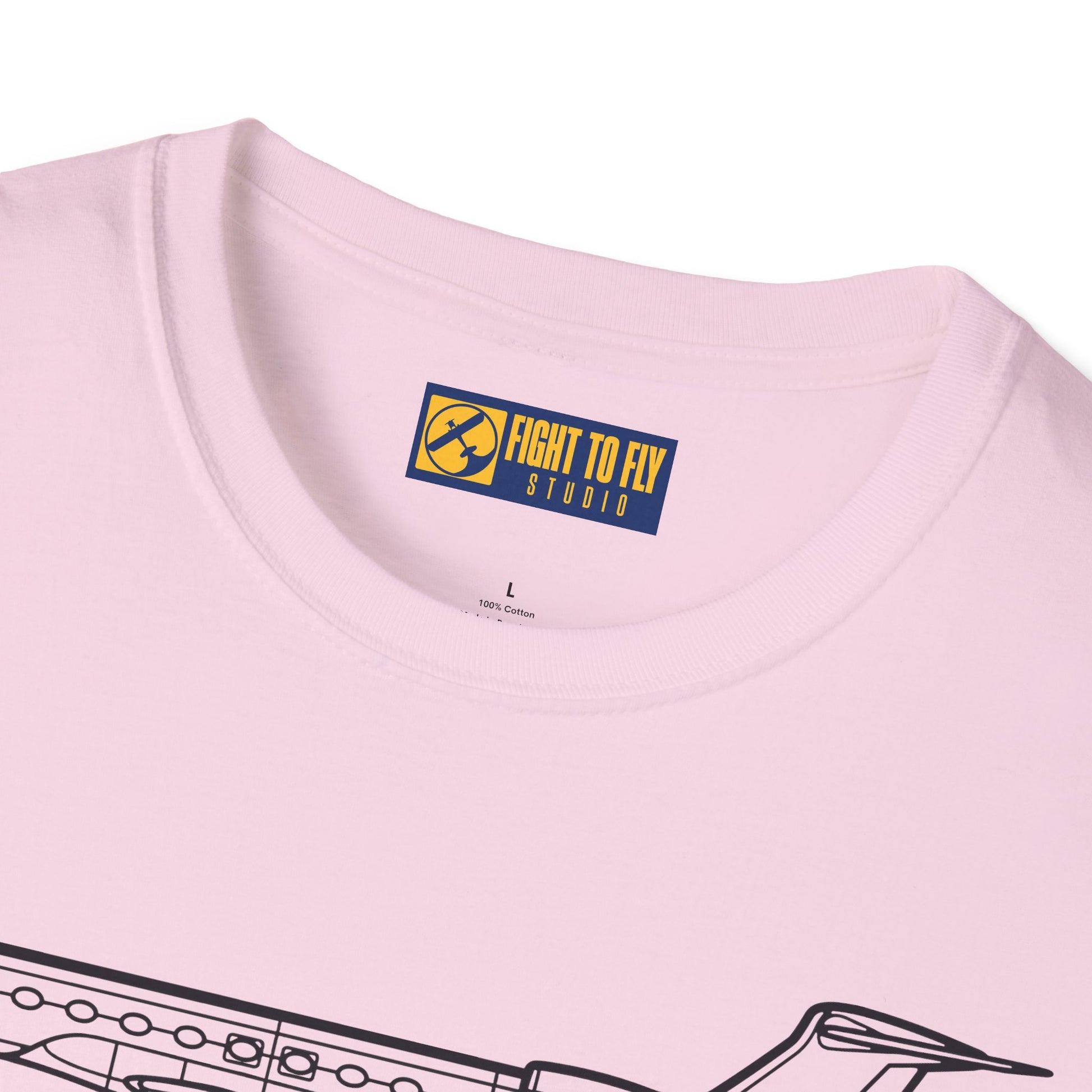 G650 T-Shirt – Gulfstream G650 Private Jet Side Profile Aviation Tee