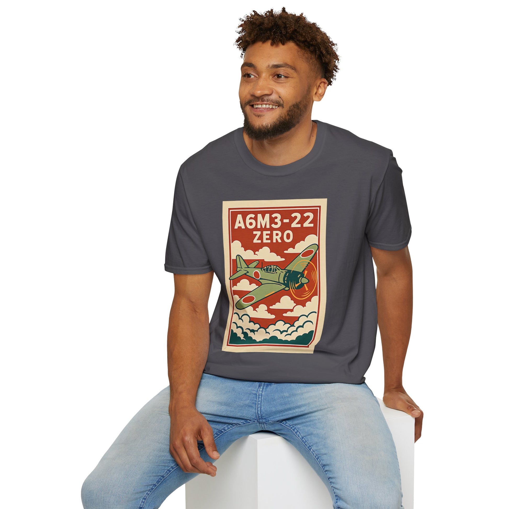 A6M Zero Premium T-Shirt – WWII Japanese Fighter Full Graphic Aviation Tee - Pilot gifts - warbird t-shirt