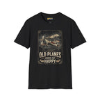 Old Planes Make Me Happy Vintage Biplane Tee