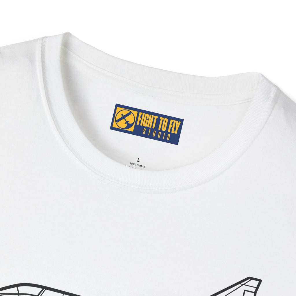 JA37C T-Shirt – JA37C Cold War Fighter Jet Side Profile Aviation Tee