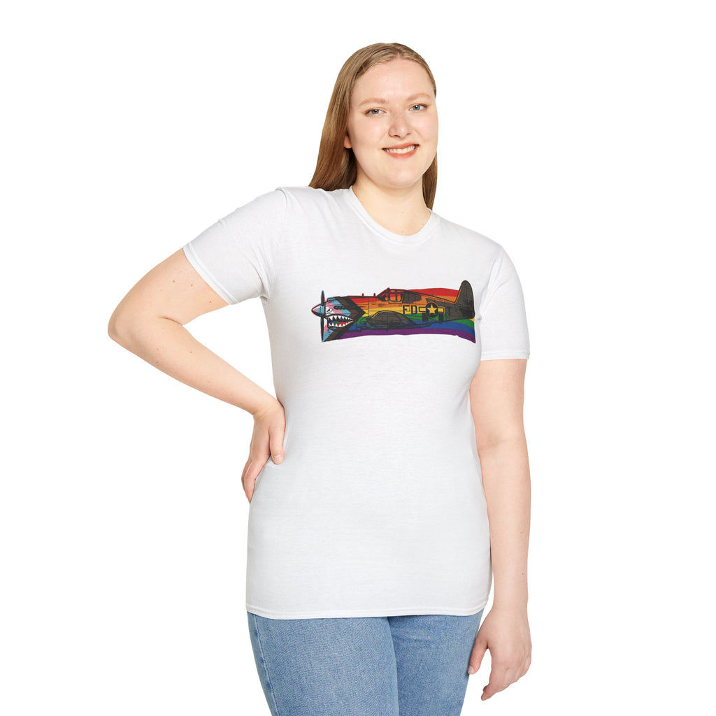 P-40 Warhawk Progress Pride Vintage Warbird T-Shirt