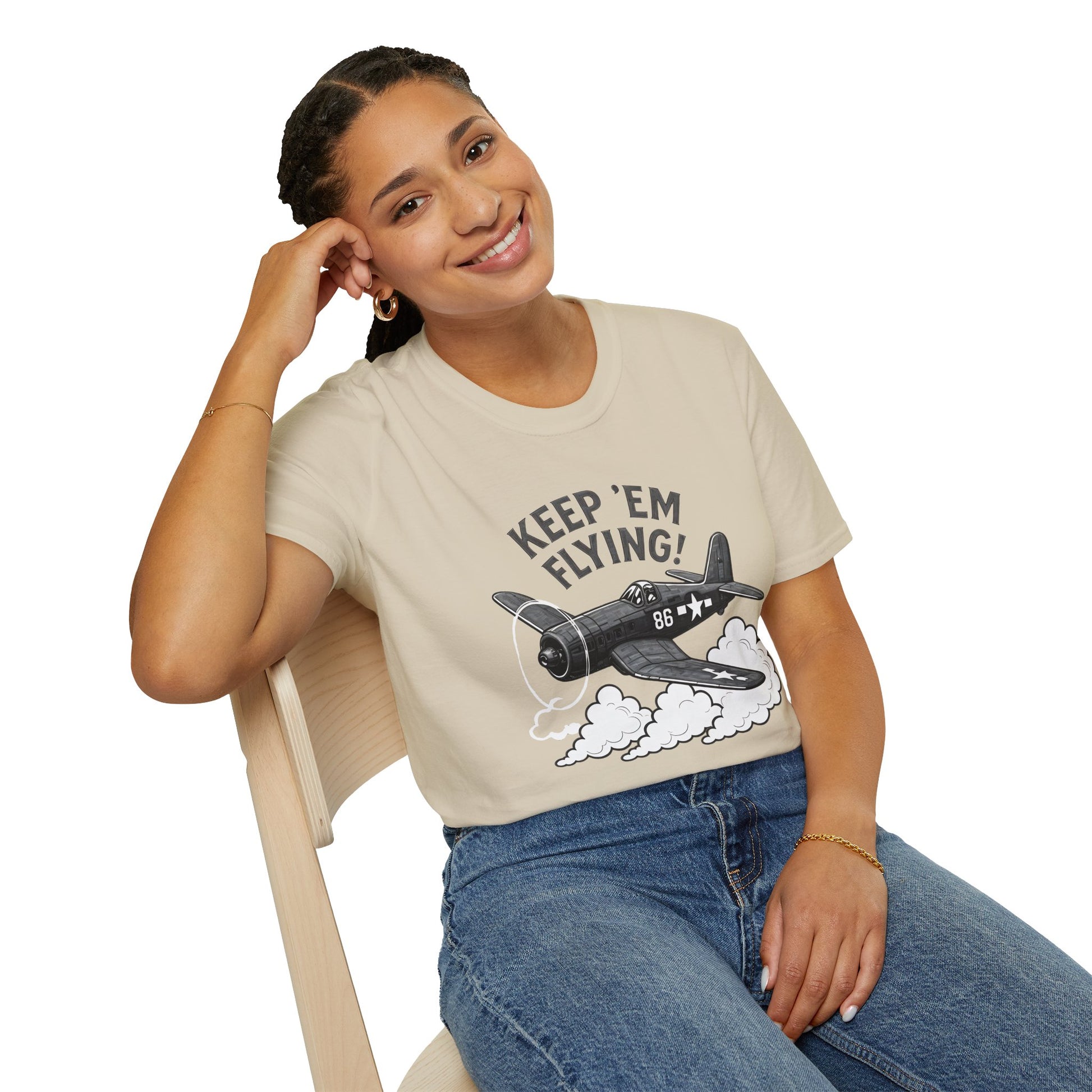F4U Corsair Premium T-Shirt – “Keep ’Em Flying!” Bent-Wing WWII Fighter Tee - Pilot gifts - warbird t-shirt