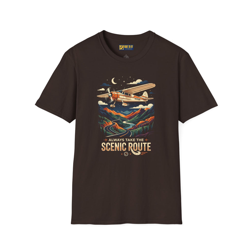 Always Take the Scenic Route Vintage Aviation Tee