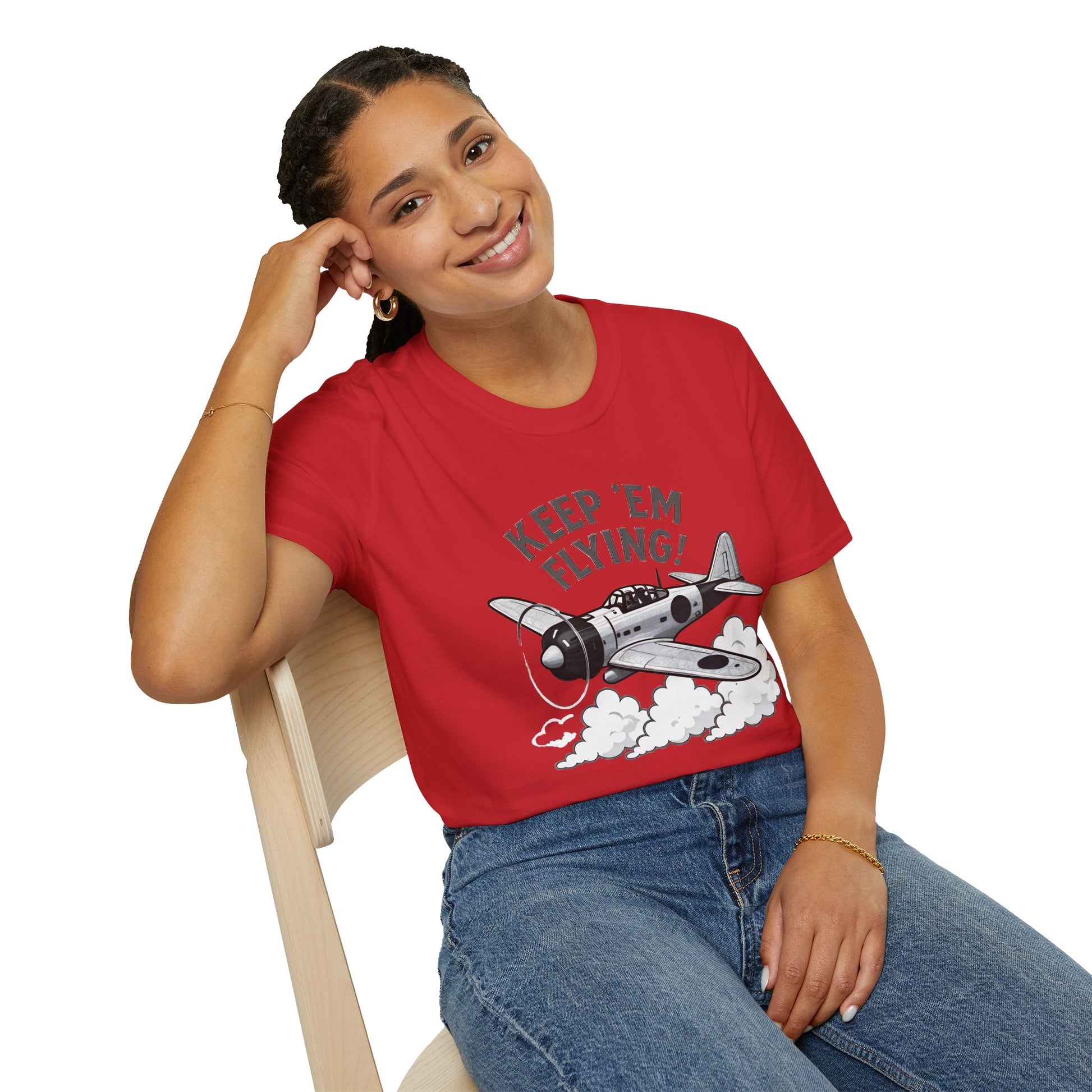 Zero Premium T-Shirt – “Keep ’Em Flying!” WWII Japanese Fighter Graphic Tee - Pilot gifts - warbird t-shirt