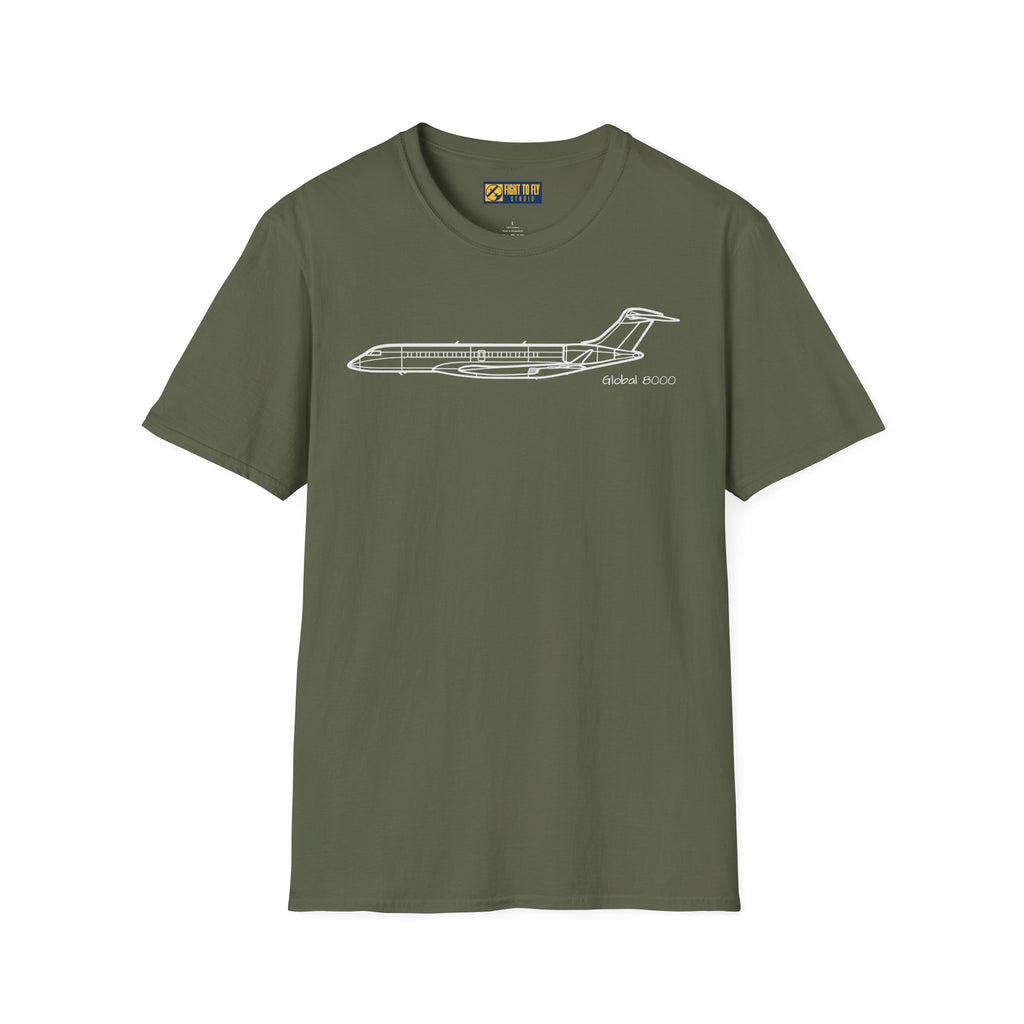 Global 8000 T-Shirt – Global 8000 Flagship Business Jet Aviation Tee