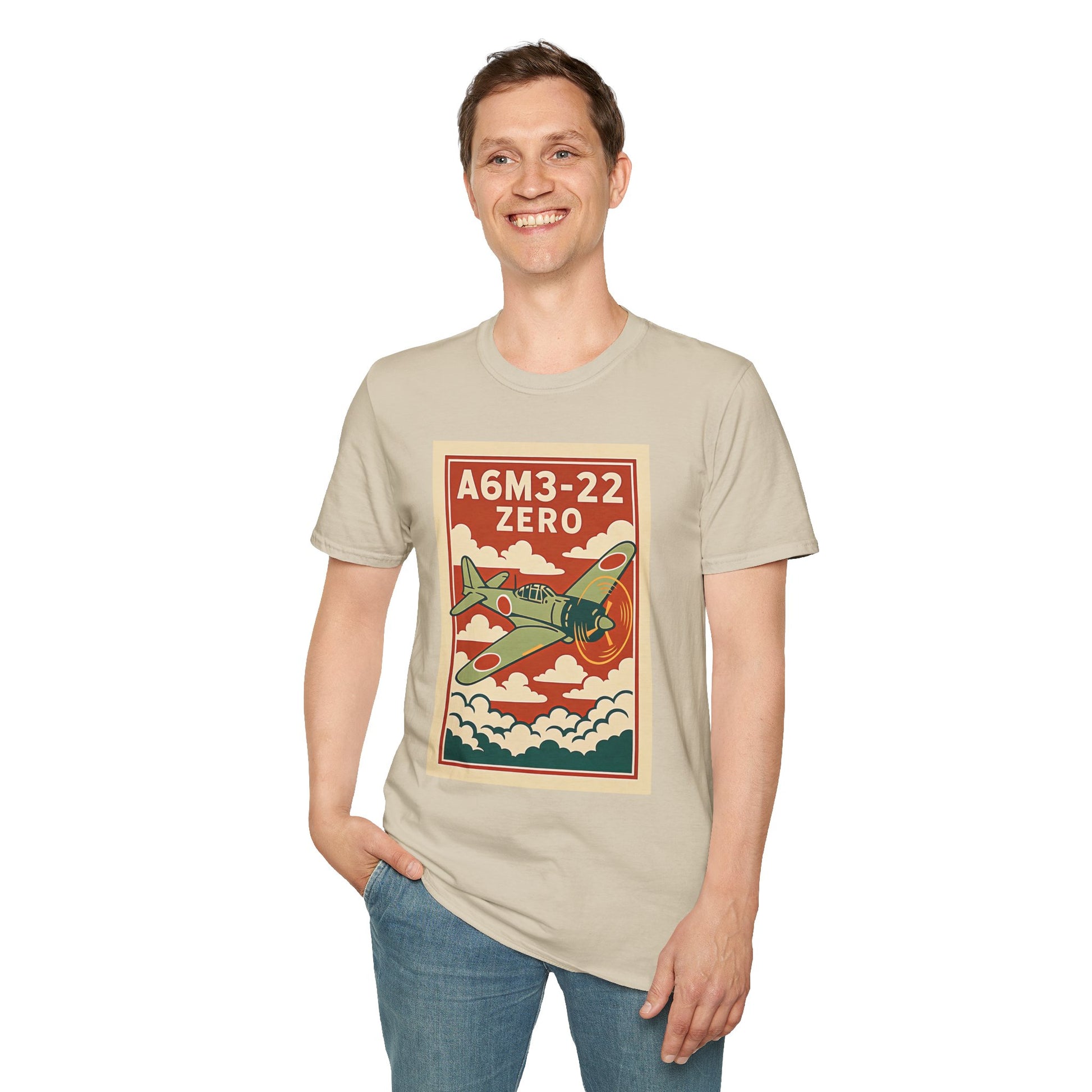 A6M Zero Premium T-Shirt – WWII Japanese Fighter Full Graphic Aviation Tee - Pilot gifts - warbird t-shirt