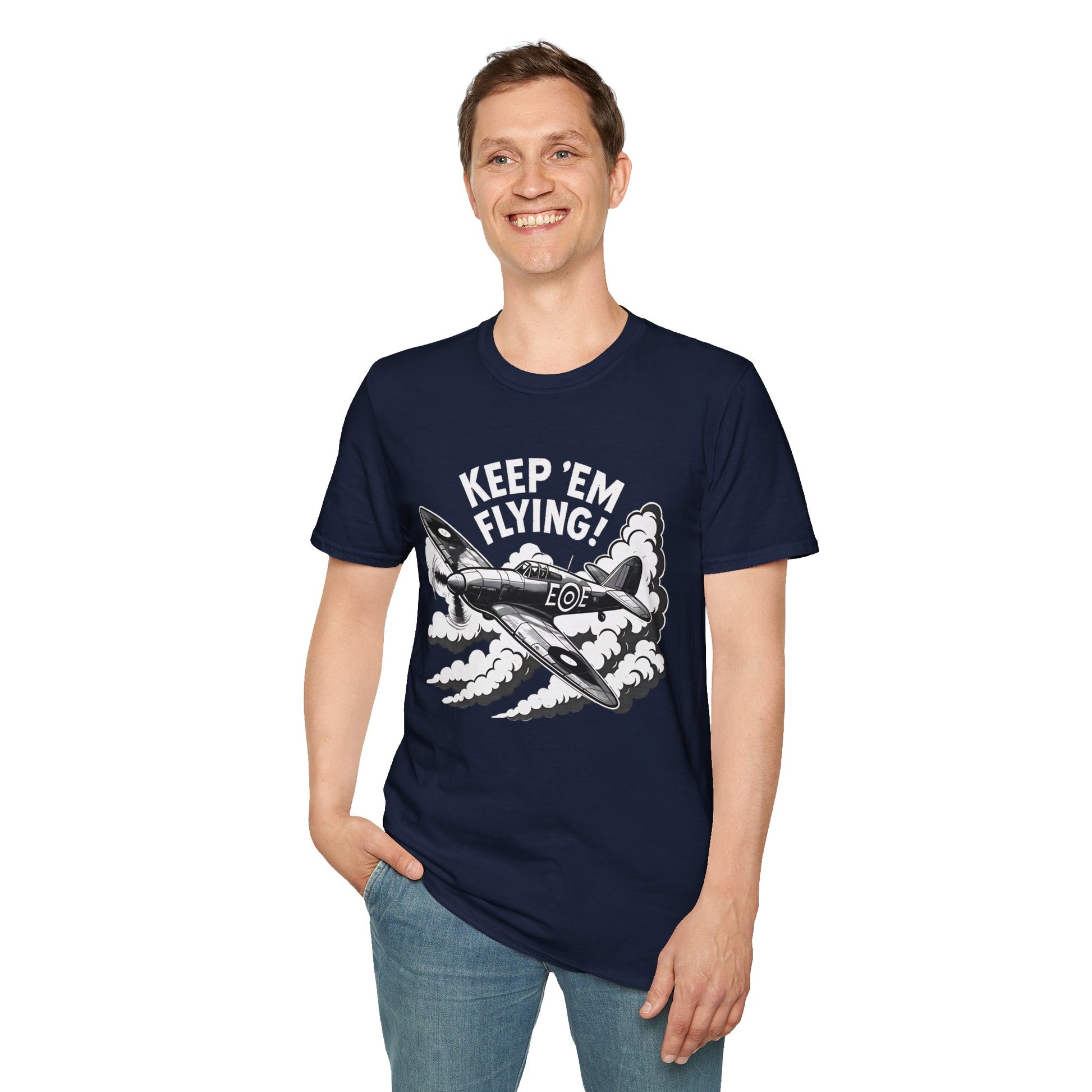 Hurricane Premium T-Shirt – “Keep ’Em Flying!” WWII British Fighter Tee - Pilot gifts - warbird t-shirt