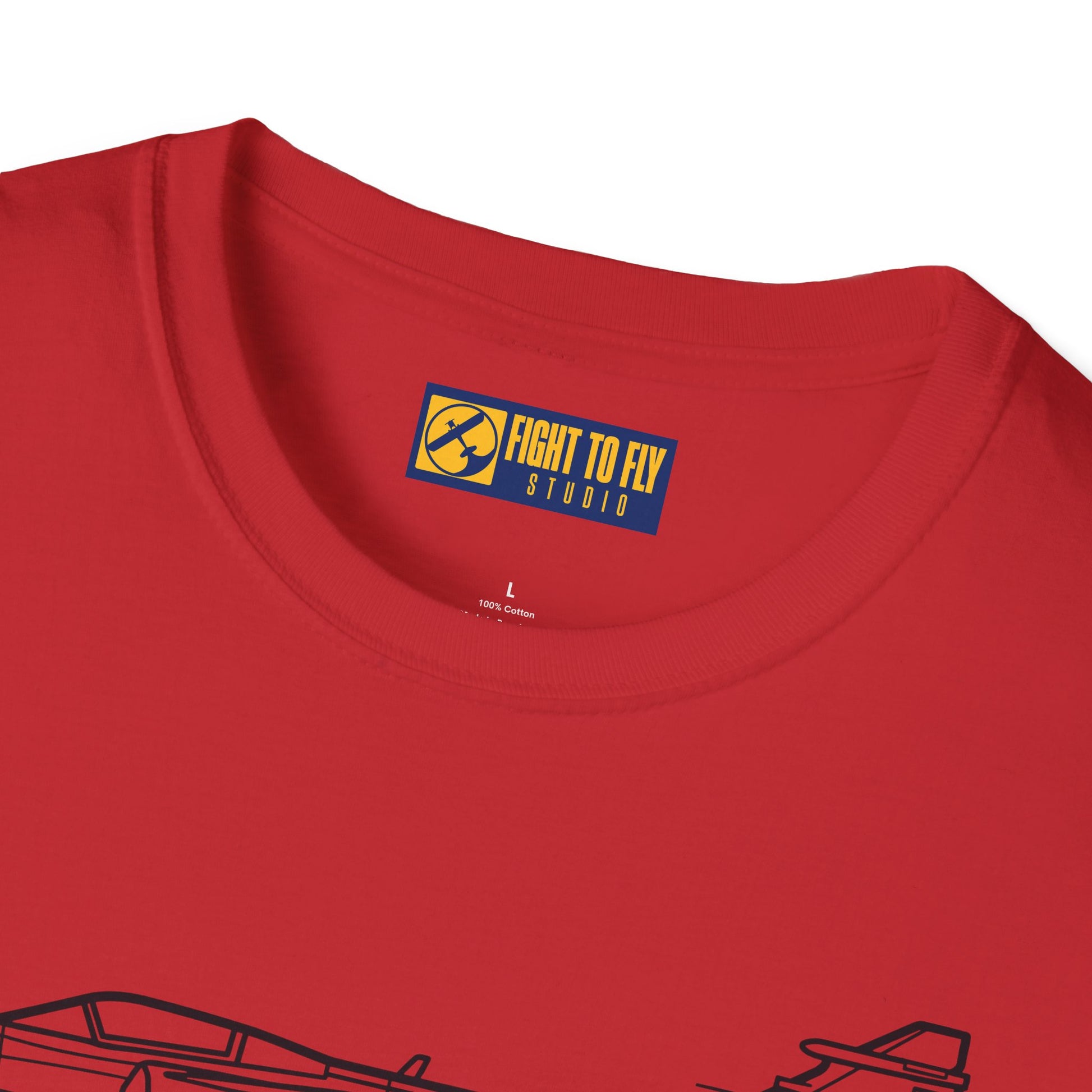 JAS 39 T-Shirt – JAS 39 Multirole Fighter Jet Side Profile Aviation Tee