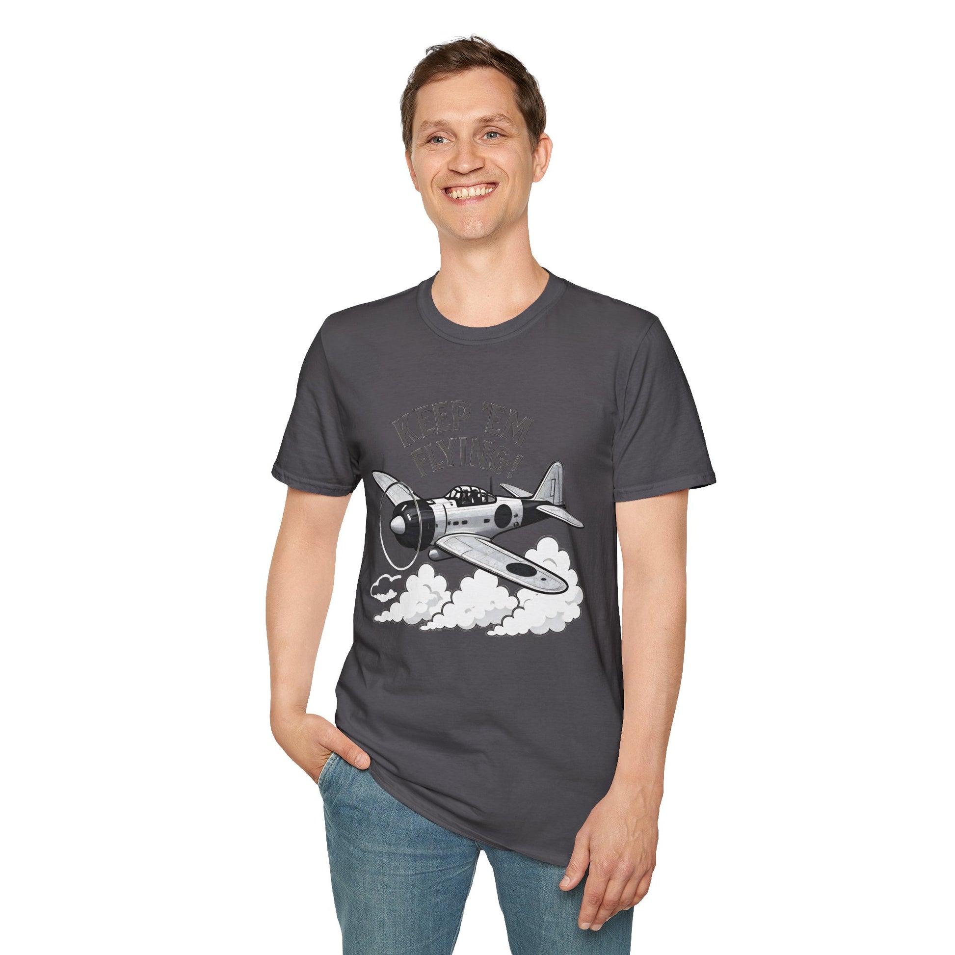 Zero Premium T-Shirt – “Keep ’Em Flying!” WWII Japanese Fighter Graphic Tee - Pilot gifts - warbird t-shirt