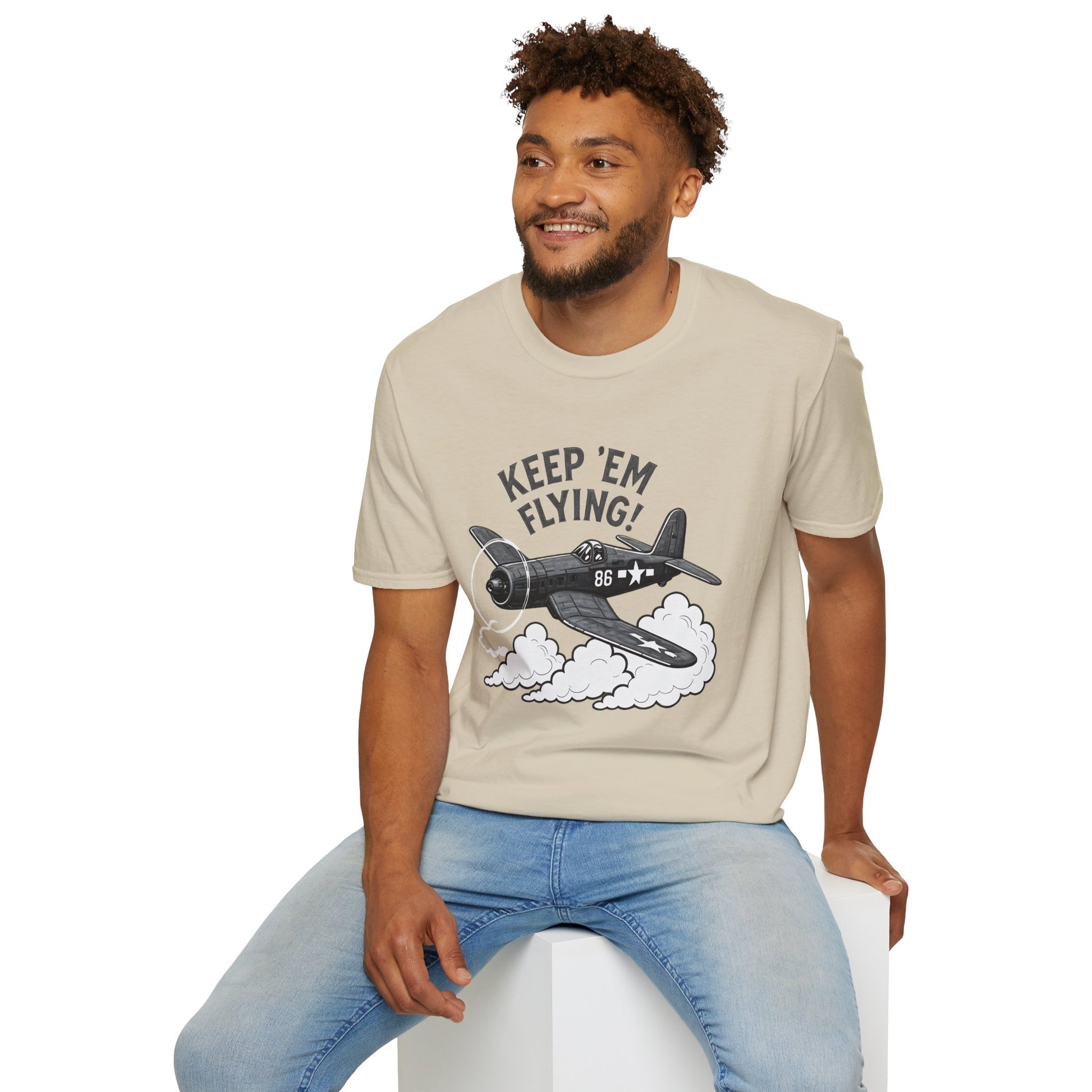 F4U Corsair Premium T-Shirt – “Keep ’Em Flying!” Bent-Wing WWII Fighter Tee - Pilot gifts - warbird t-shirt