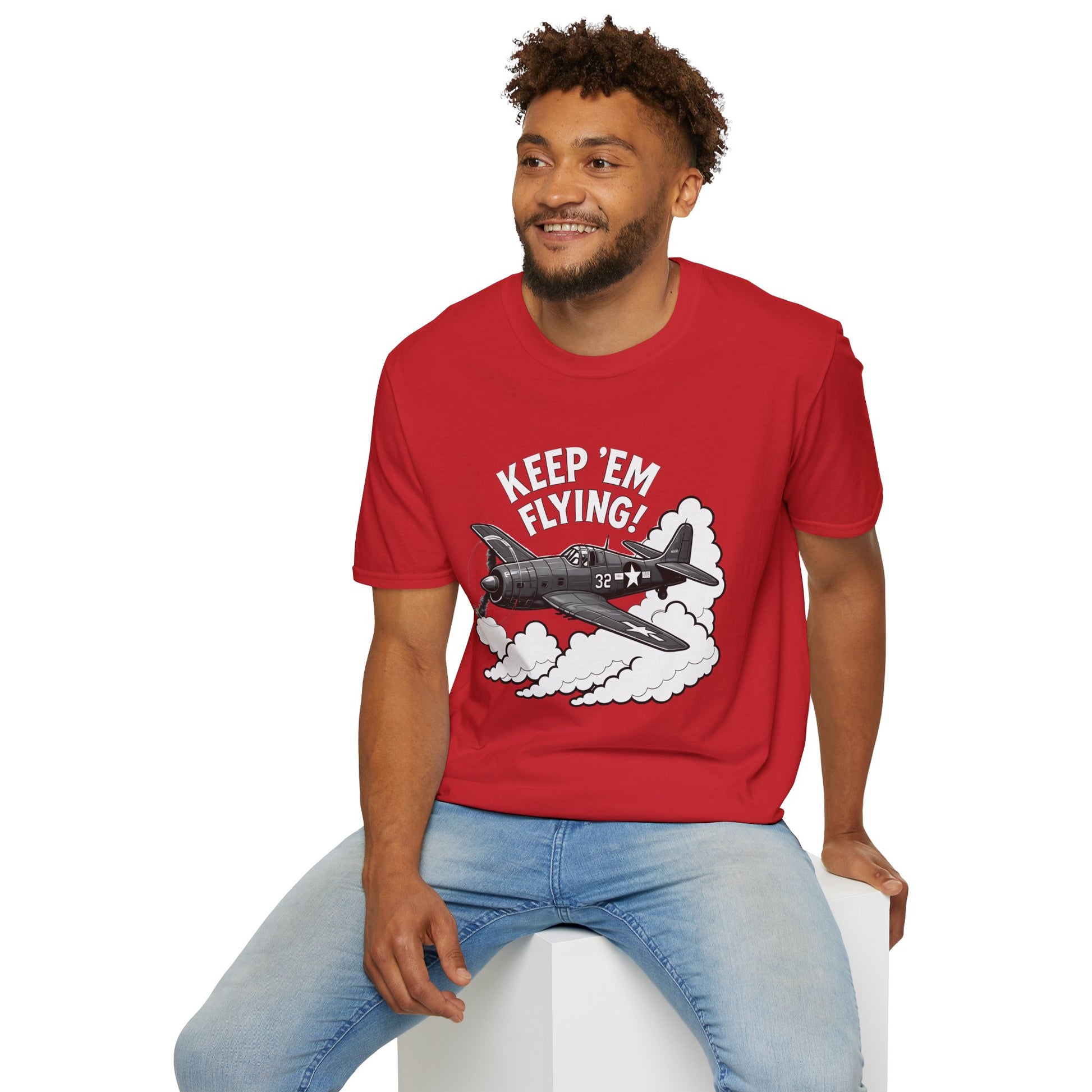 F6F Hellcat Premium T-Shirt – “Keep ’Em Flying!” WWII Naval Fighter Graphic Tee - Pilot gifts - warbird t-shirt