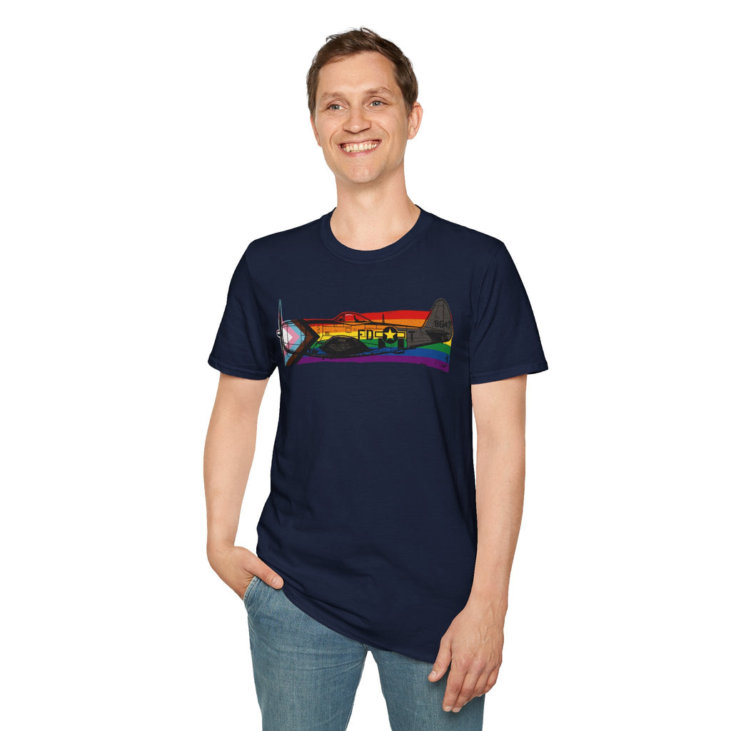 P-47 Thunderbolt Progress Pride Vintage Warbird T-Shirt
