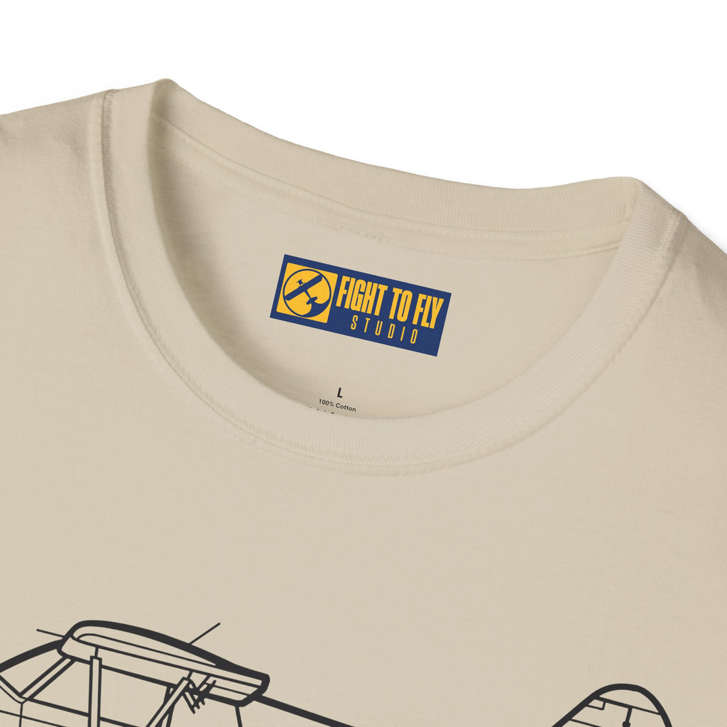 Husky A-1C T-Shirt – A-1C Taildragger STOL Aircraft Aviation Tee