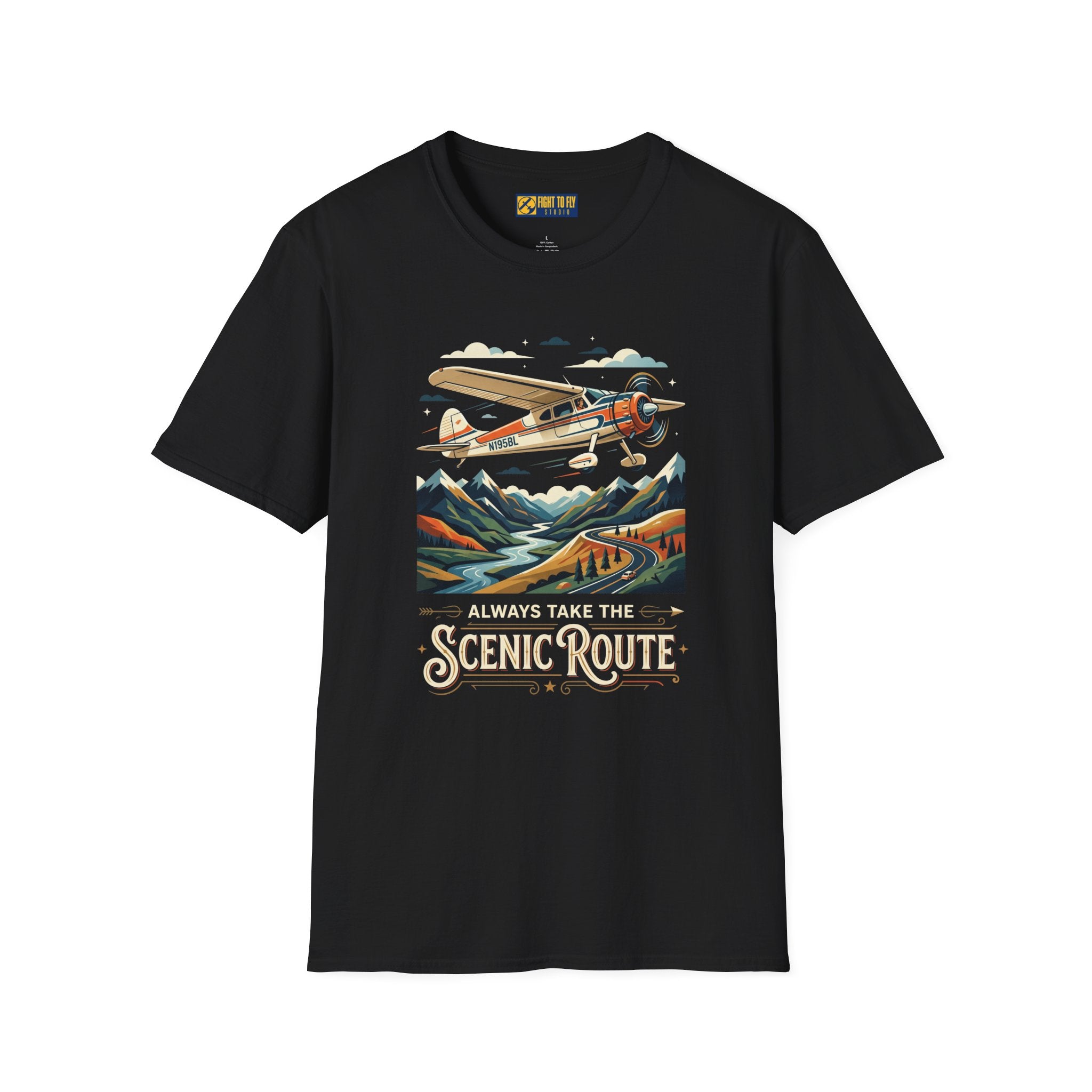 Always Take the Scenic Route Cessna 195 Businessliner Tee