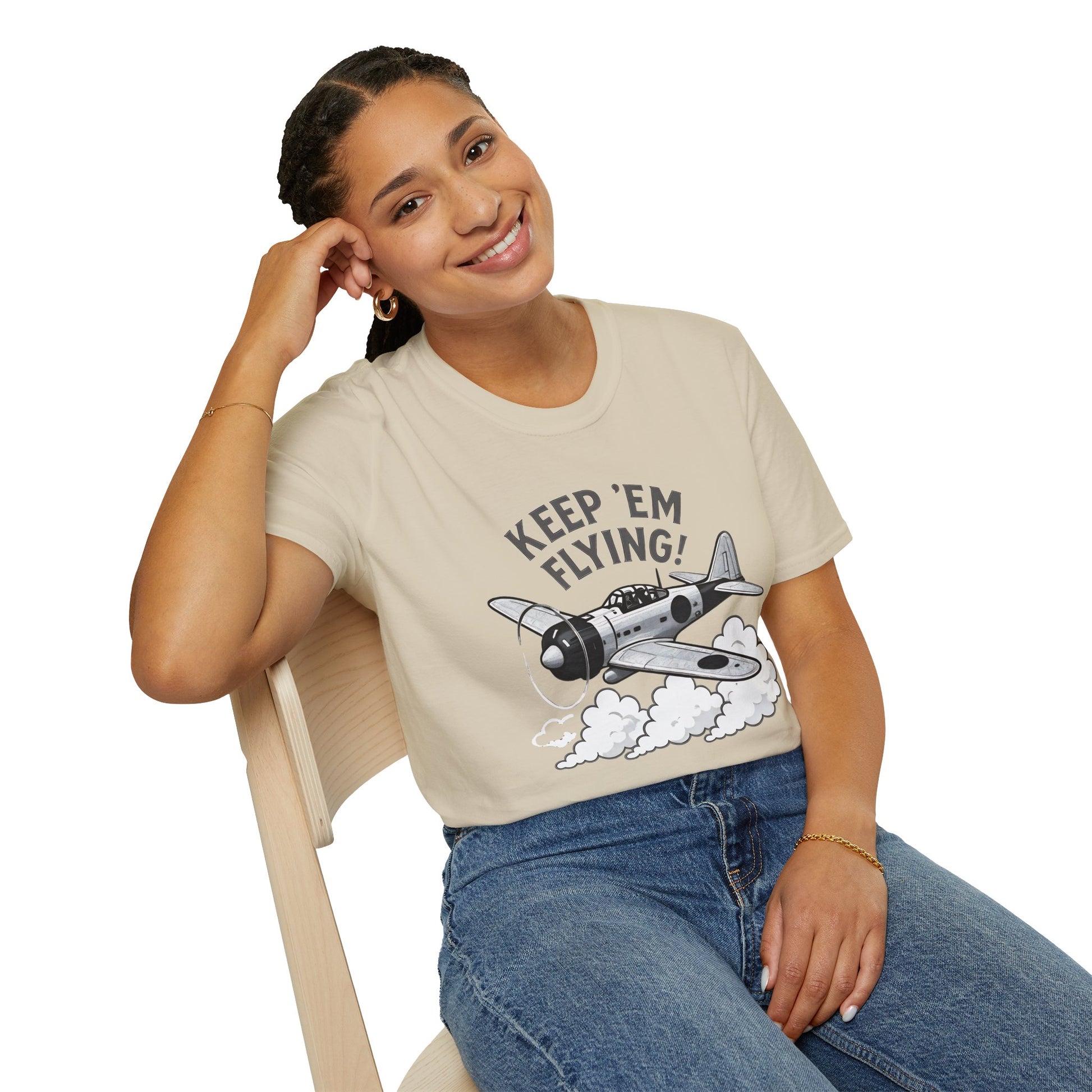 Zero Premium T-Shirt – “Keep ’Em Flying!” WWII Japanese Fighter Graphic Tee - Pilot gifts - warbird t-shirt