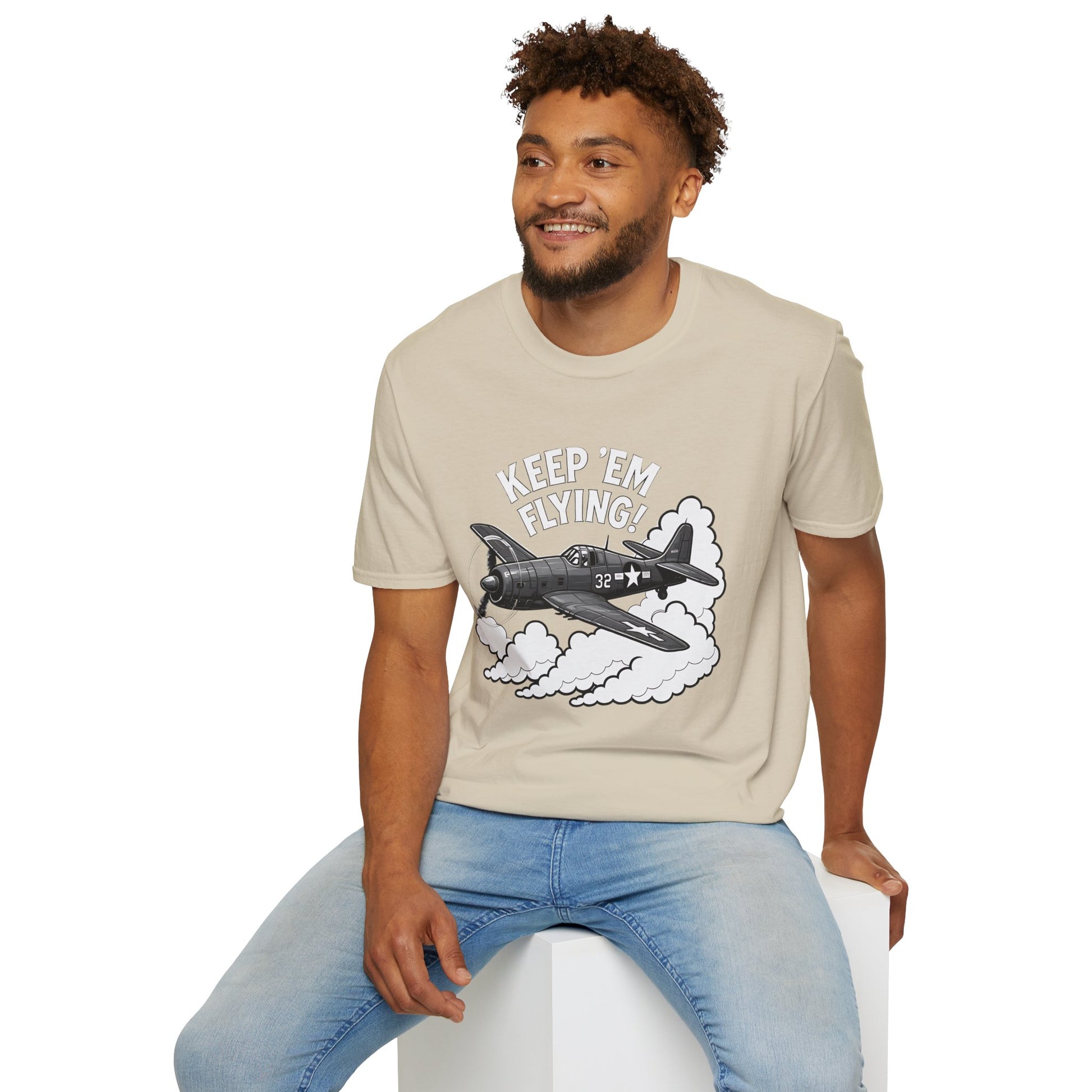 F6F Hellcat Premium T-Shirt – “Keep ’Em Flying!” WWII Naval Fighter Graphic Tee - Pilot gifts - warbird t-shirt