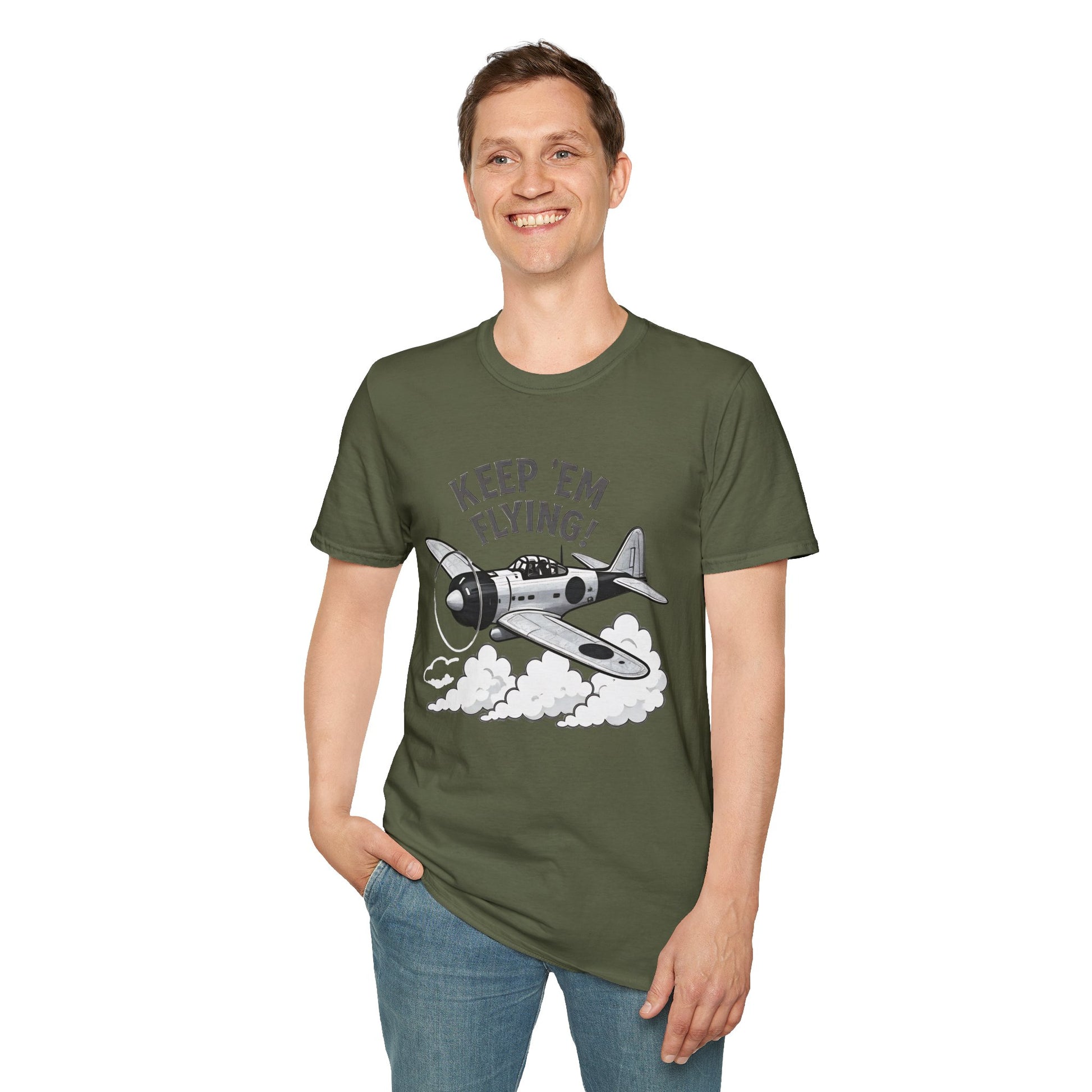 Zero Premium T-Shirt – “Keep ’Em Flying!” WWII Japanese Fighter Graphic Tee - Pilot gifts - warbird t-shirt