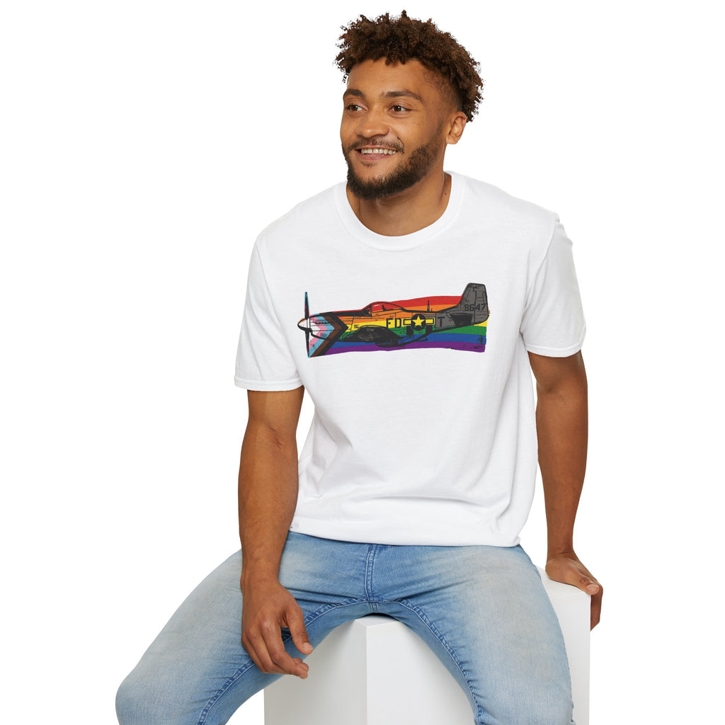 P-51 Mustang Progress Pride Vintage Warbird T-Shirt