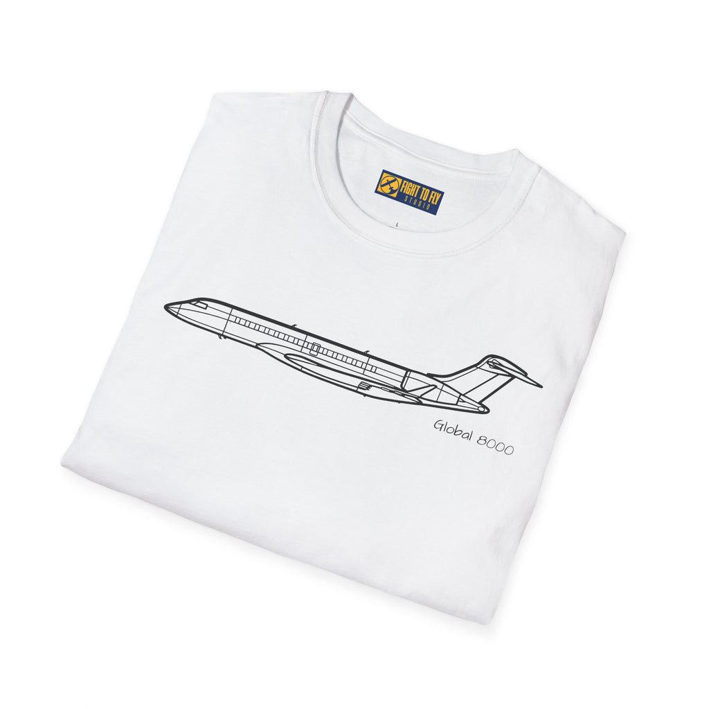 Global 8000 T-Shirt – Global 8000 Flagship Business Jet Aviation Tee