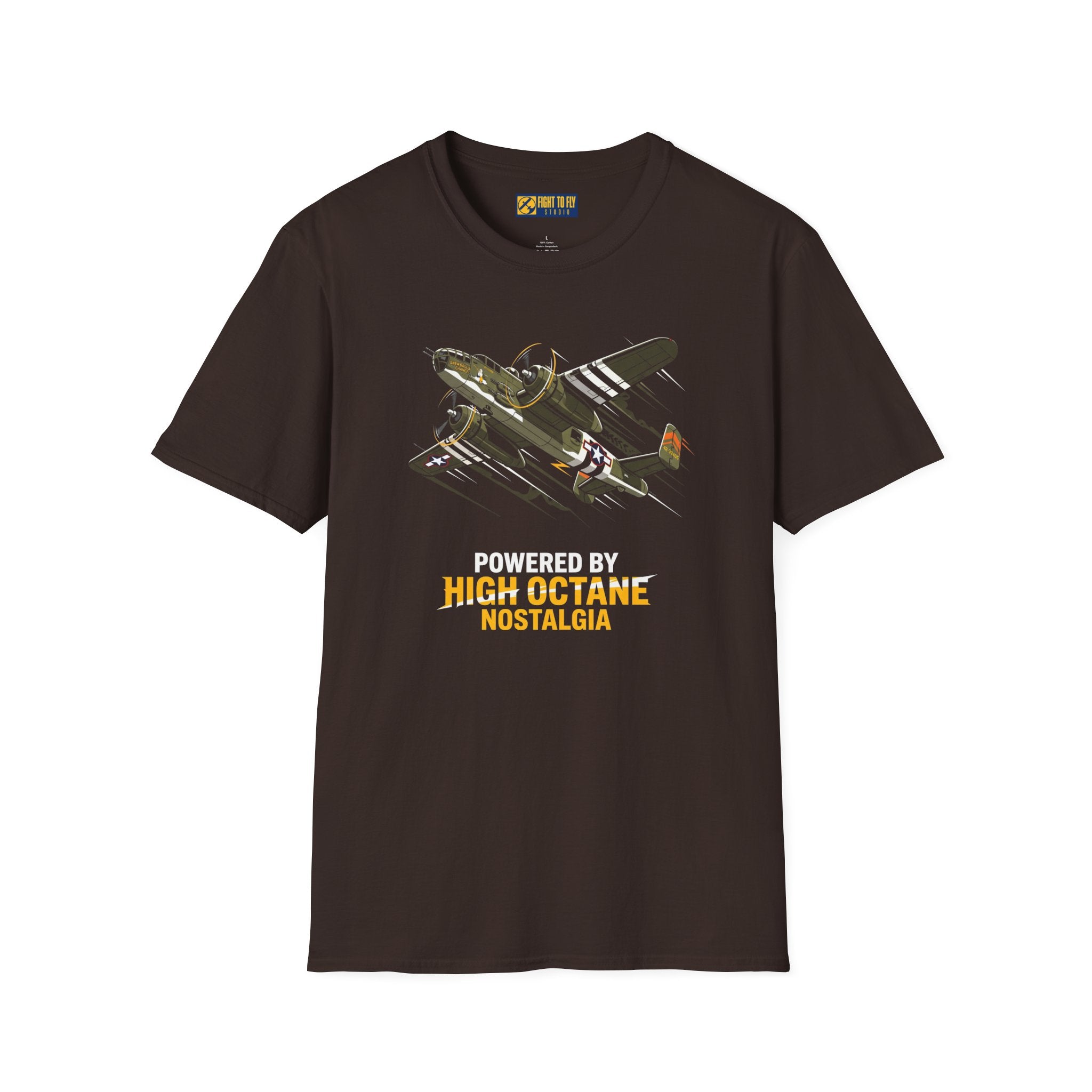 Powered by High Octane Nostalgia Warbird Tee