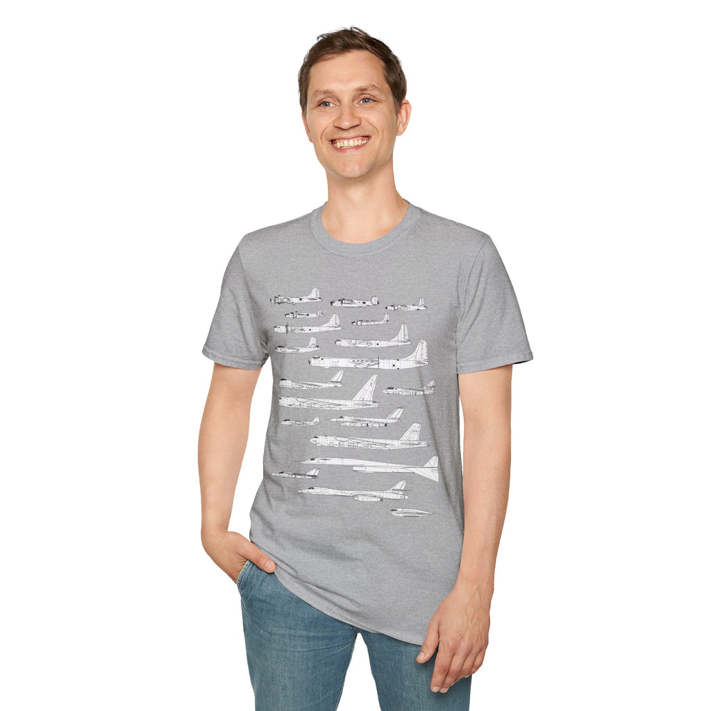 Lineage of USAF Bombers Evolution Tee