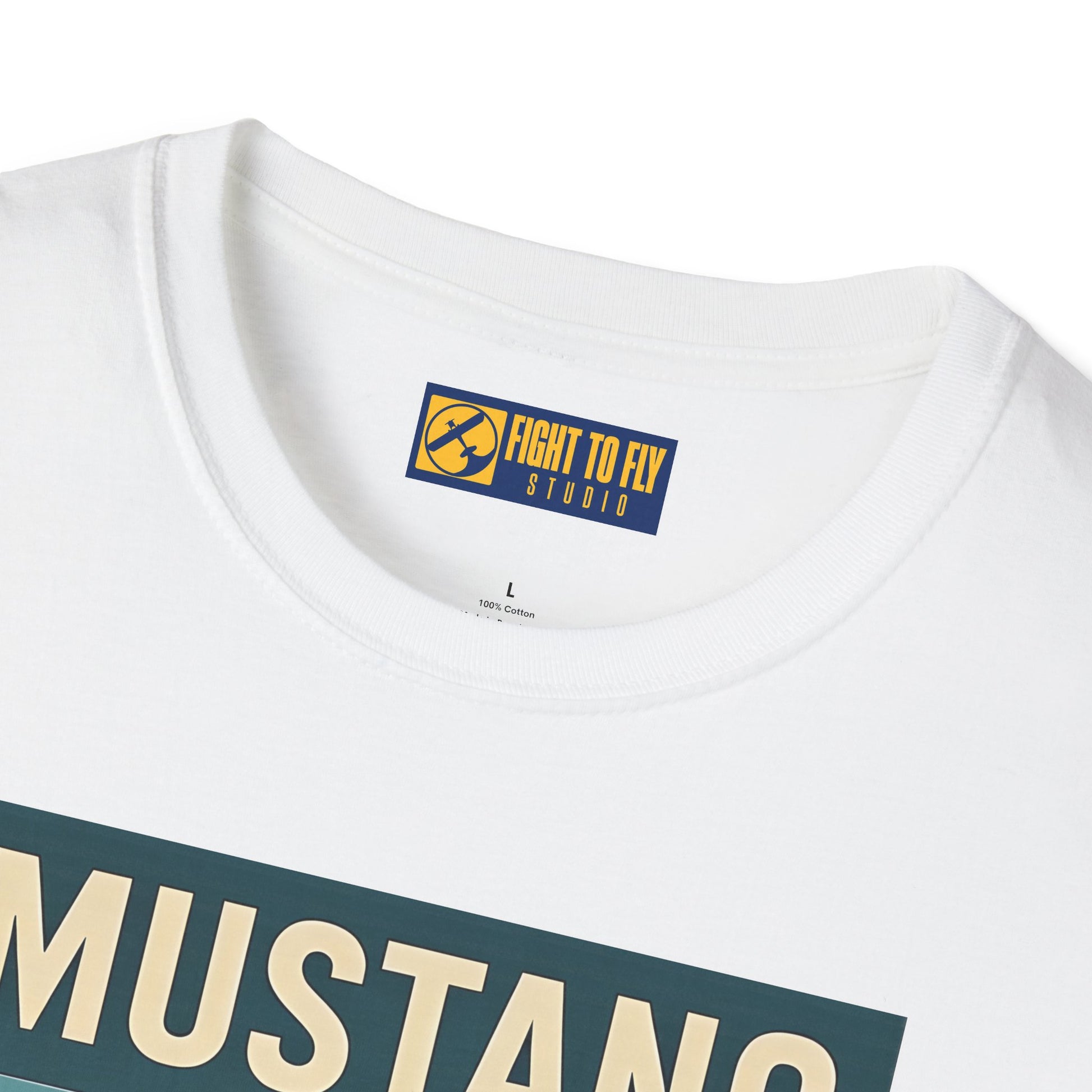 Mustang Premium T-Shirt – Long-Range Escort Fighter Full Graphic WWII Tee - Pilot gifts - warbird t-shirt