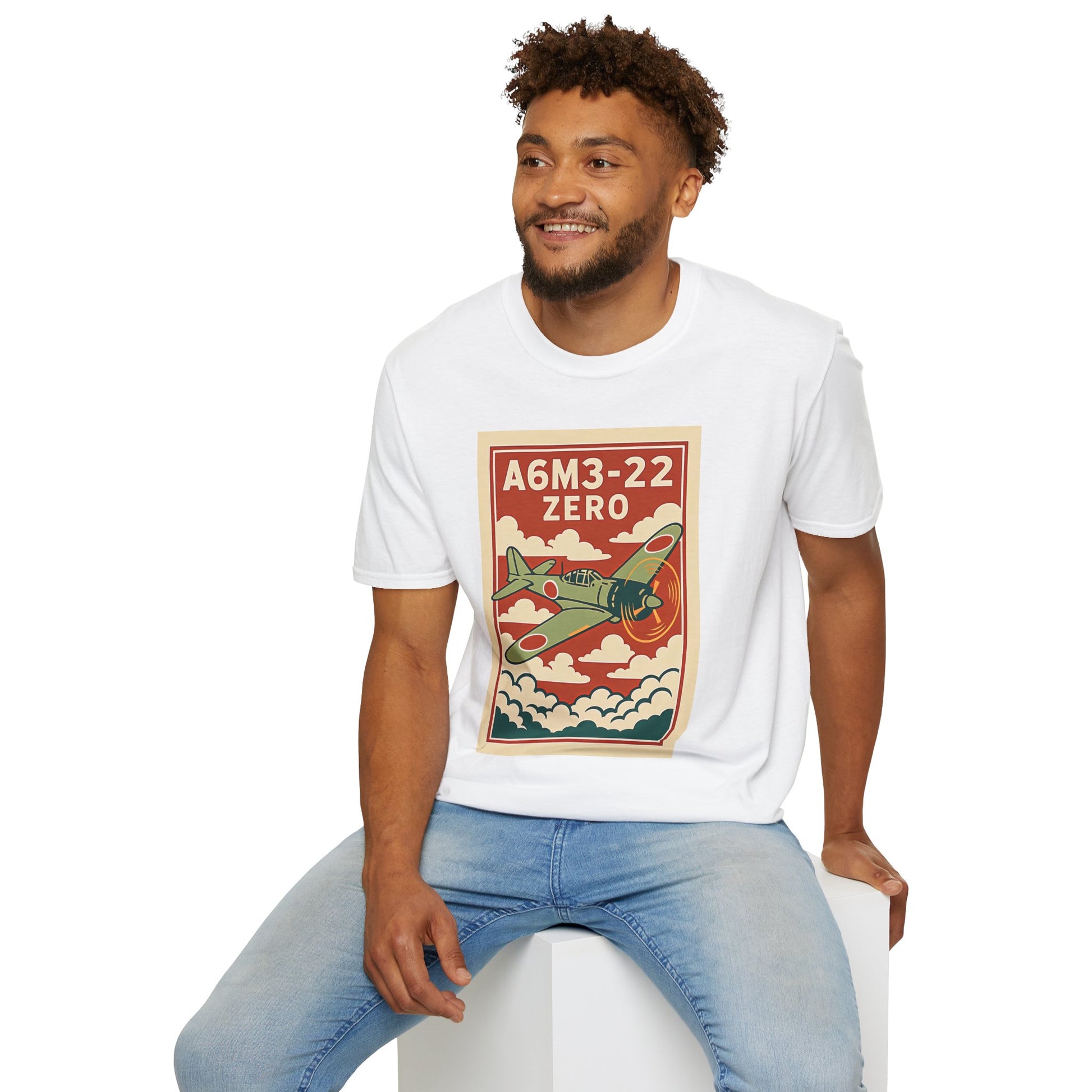 A6M Zero Premium T-Shirt – WWII Japanese Fighter Full Graphic Aviation Tee - Pilot gifts - warbird t-shirt