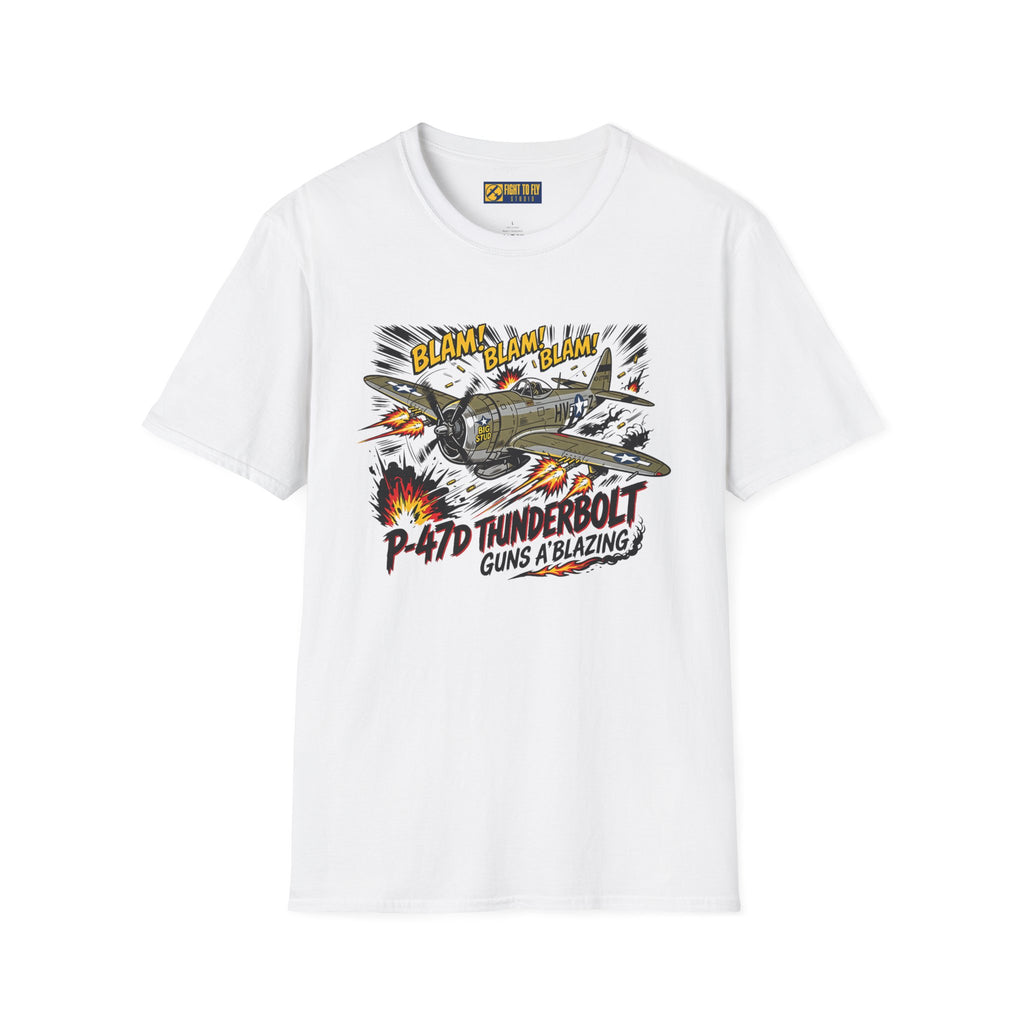 P-47D Thunderbolt Guns A-Blazing T-Shirt