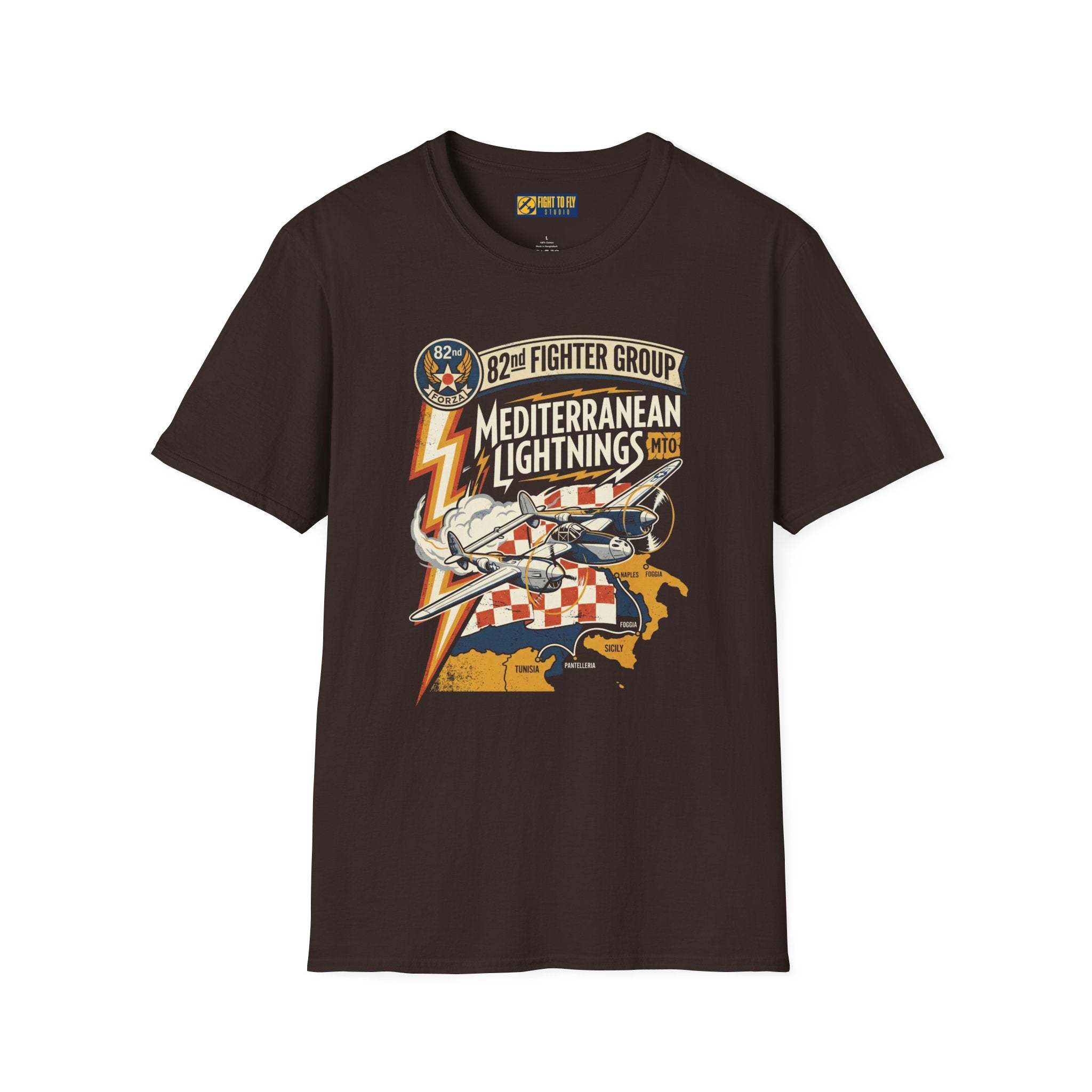 82nd Fighter Group Mediterranean Lightnings Tee