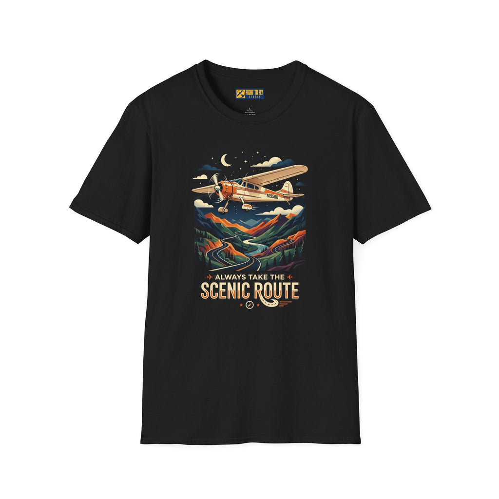 Always Take the Scenic Route Vintage Aviation Tee
