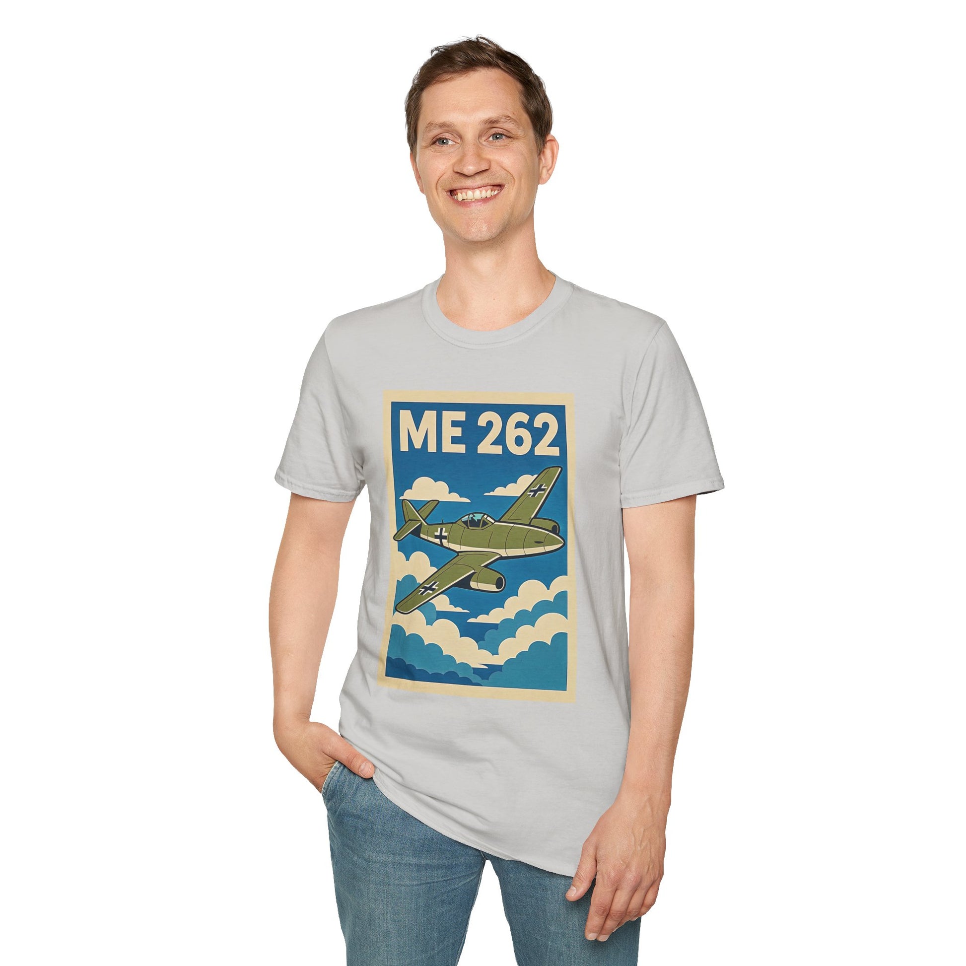 Me 262 Premium T-Shirt – WWII Jet Fighter Full Graphic Aviation Tee - Pilot gifts - warbird t-shirt