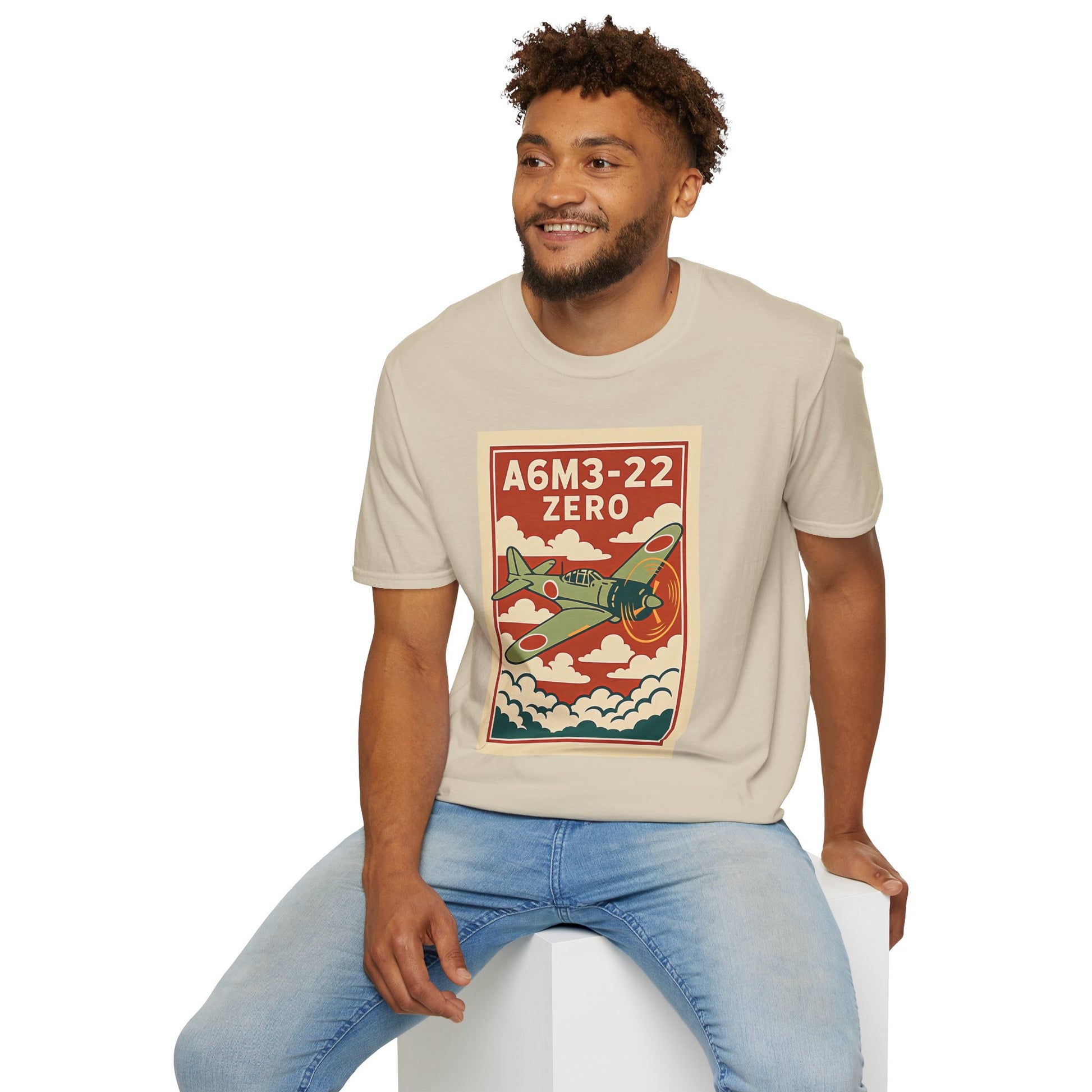 A6M Zero Premium T-Shirt – WWII Japanese Fighter Full Graphic Aviation Tee - Pilot gifts - warbird t-shirt