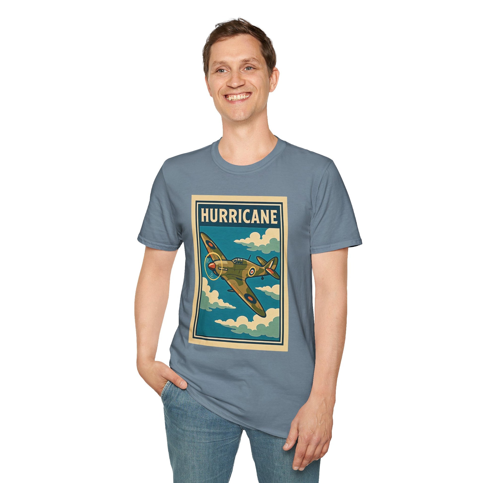 Hurricane Premium T-Shirt – Early War British Fighter Full Graphic Tee - Pilot gifts - WWII warbird t-shirt