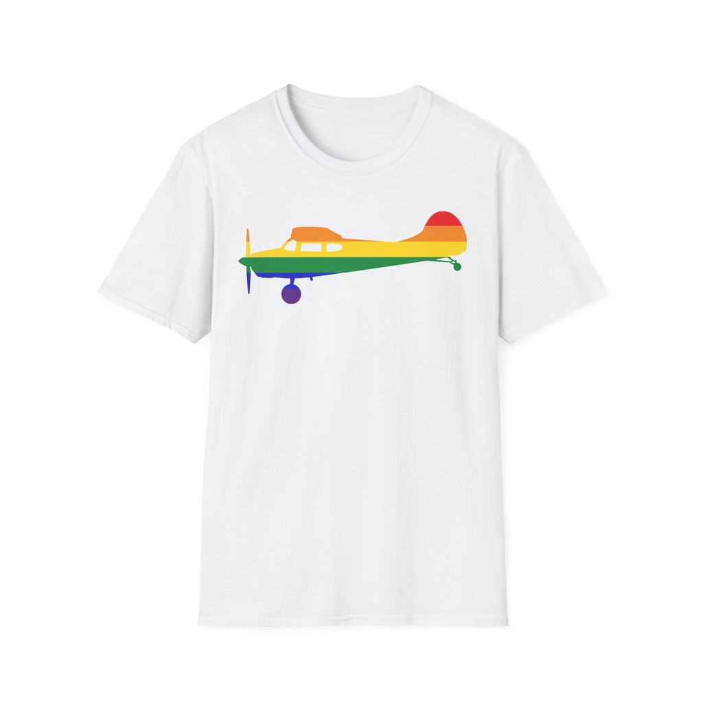 Cessna 170 Rainbow Pride Airplane Silhouette