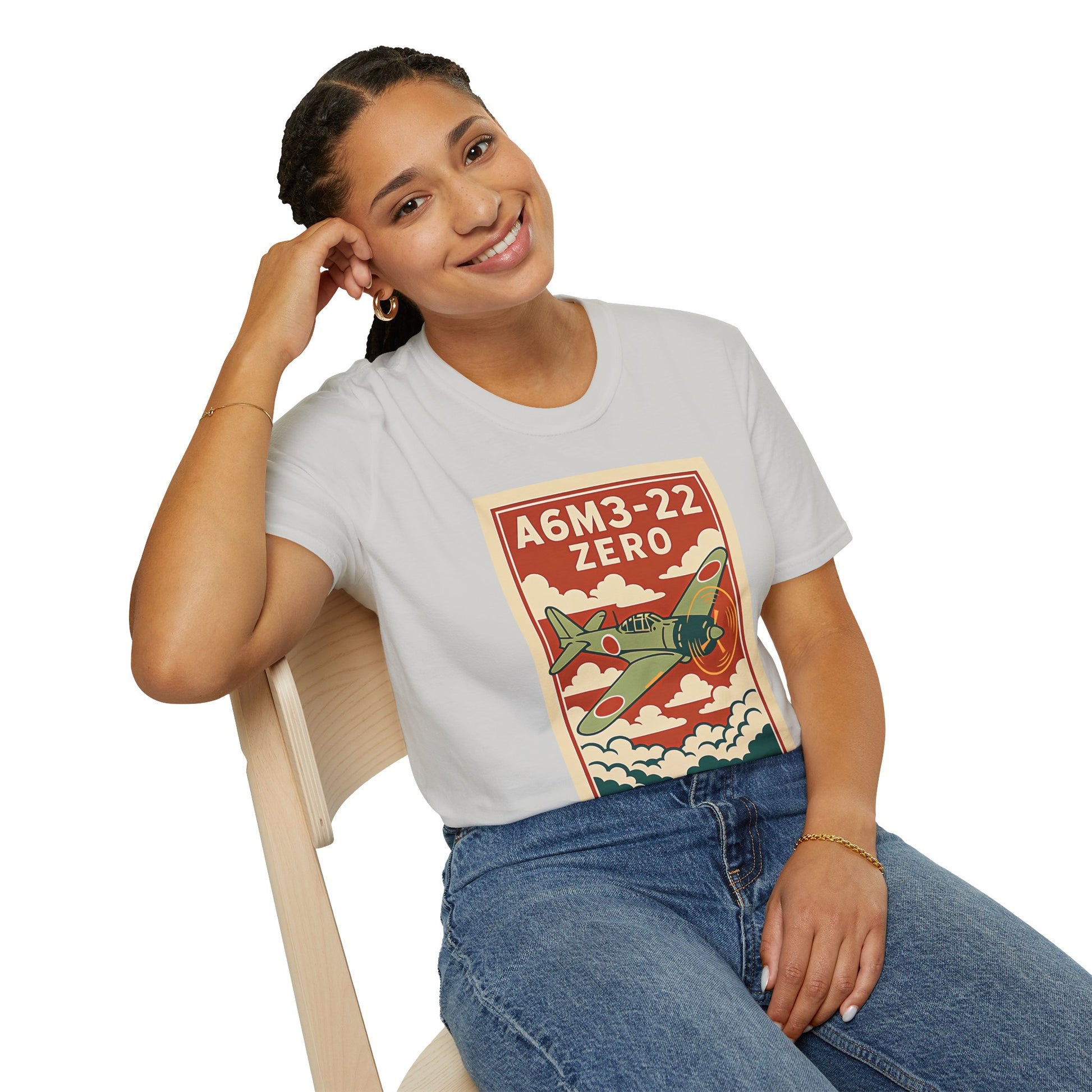 A6M Zero Premium T-Shirt – WWII Japanese Fighter Full Graphic Aviation Tee - Pilot gifts - warbird t-shirt
