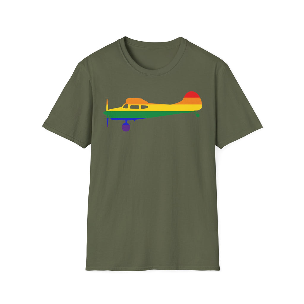 Cessna 170 Rainbow Pride Airplane Silhouette