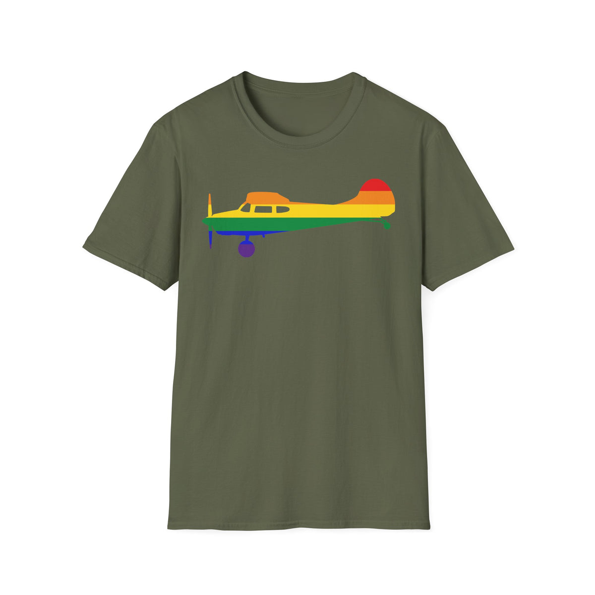 Cessna 170 Rainbow Pride Airplane Silhouette