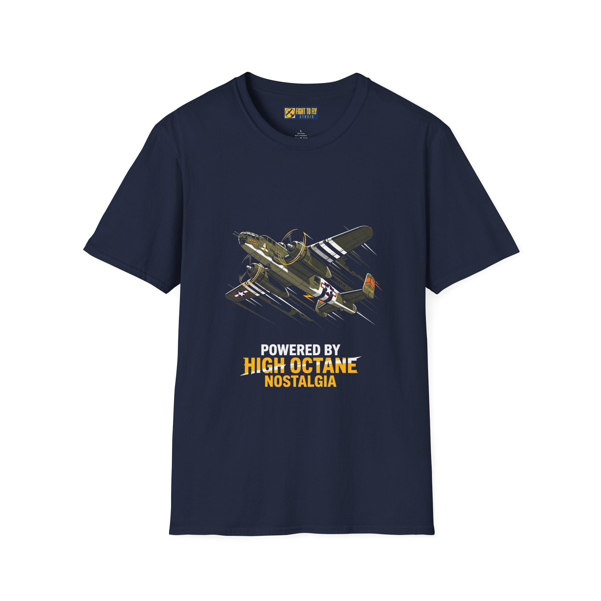 Powered by High Octane Nostalgia Warbird Tee