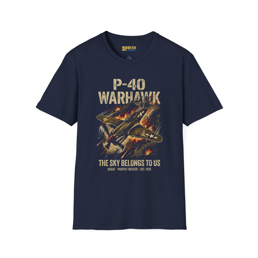 P-40 Warhawk Sky Belongs to Us T-Shirt