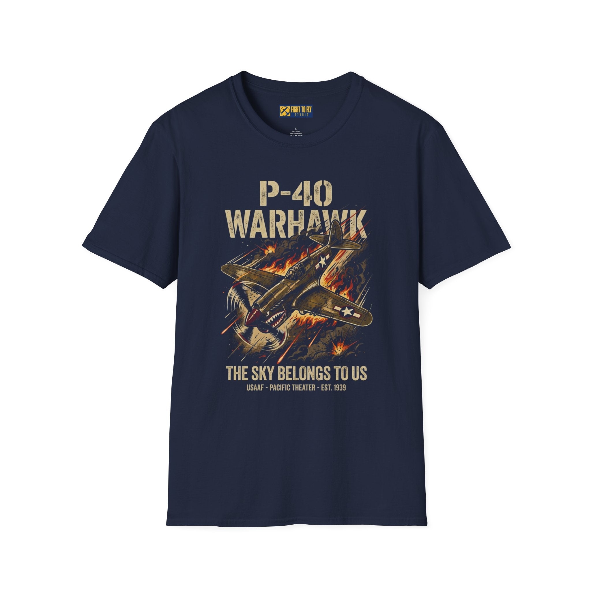 P-40 Warhawk Sky Belongs to Us T-Shirt