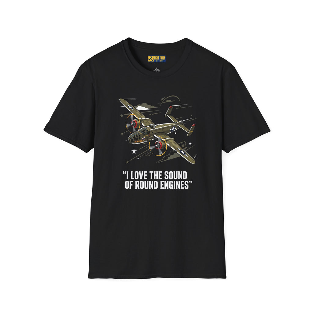 I Love the Sound of Round Engines Bomber Tee