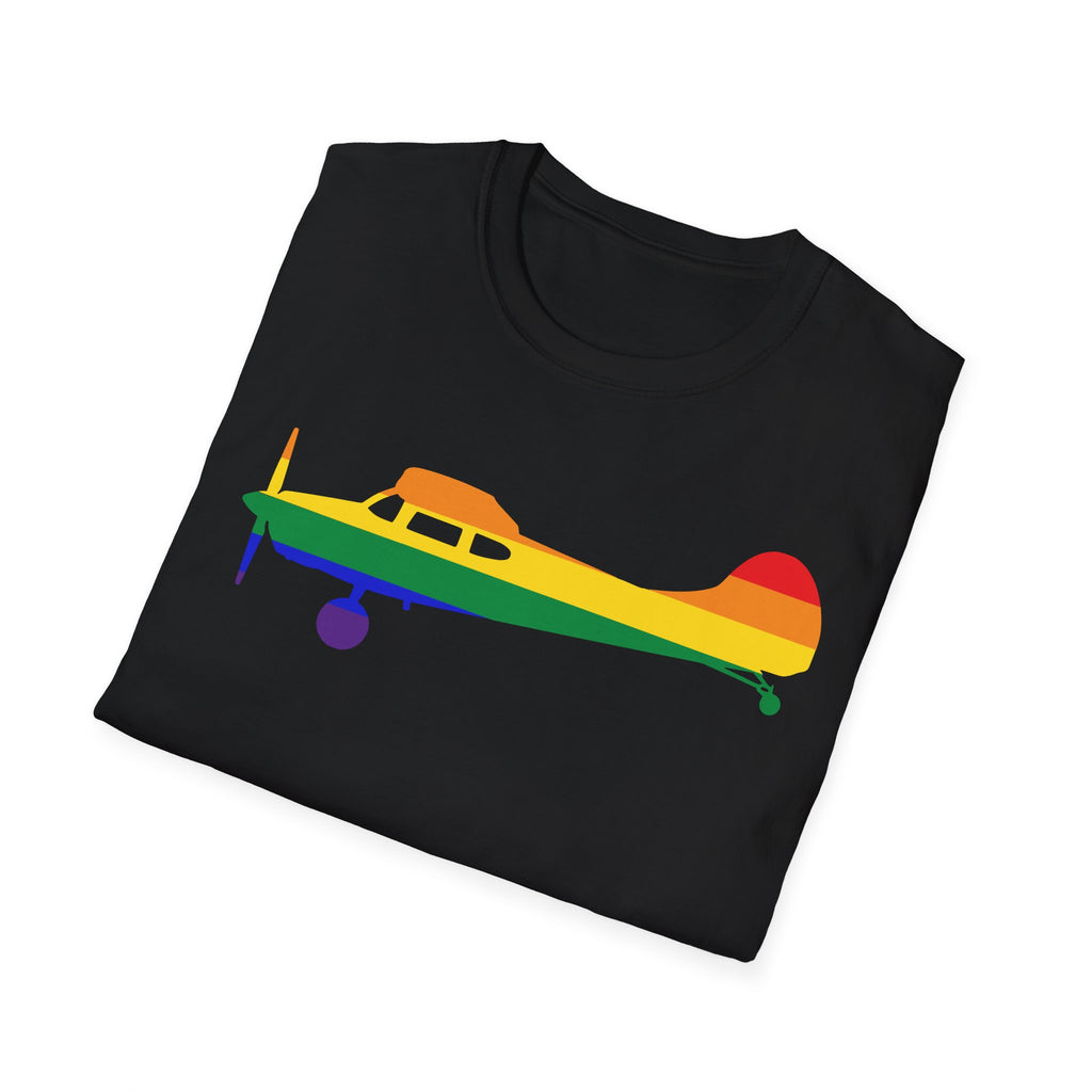 Cessna 170 Rainbow Pride Airplane Silhouette