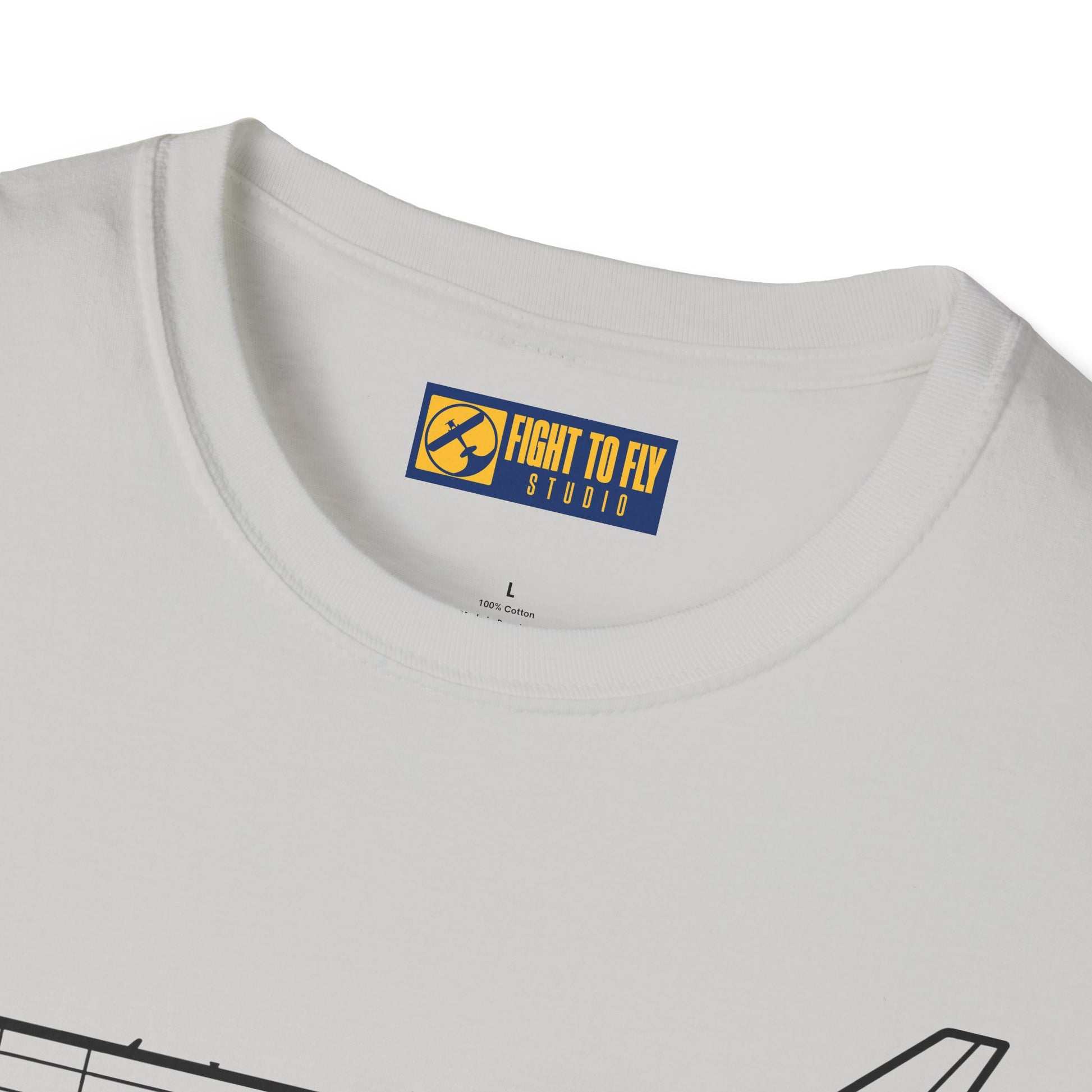 KC-46 T-Shirt – KC-46 Pegasus Tanker Aircraft Side Profile Aviation Tee